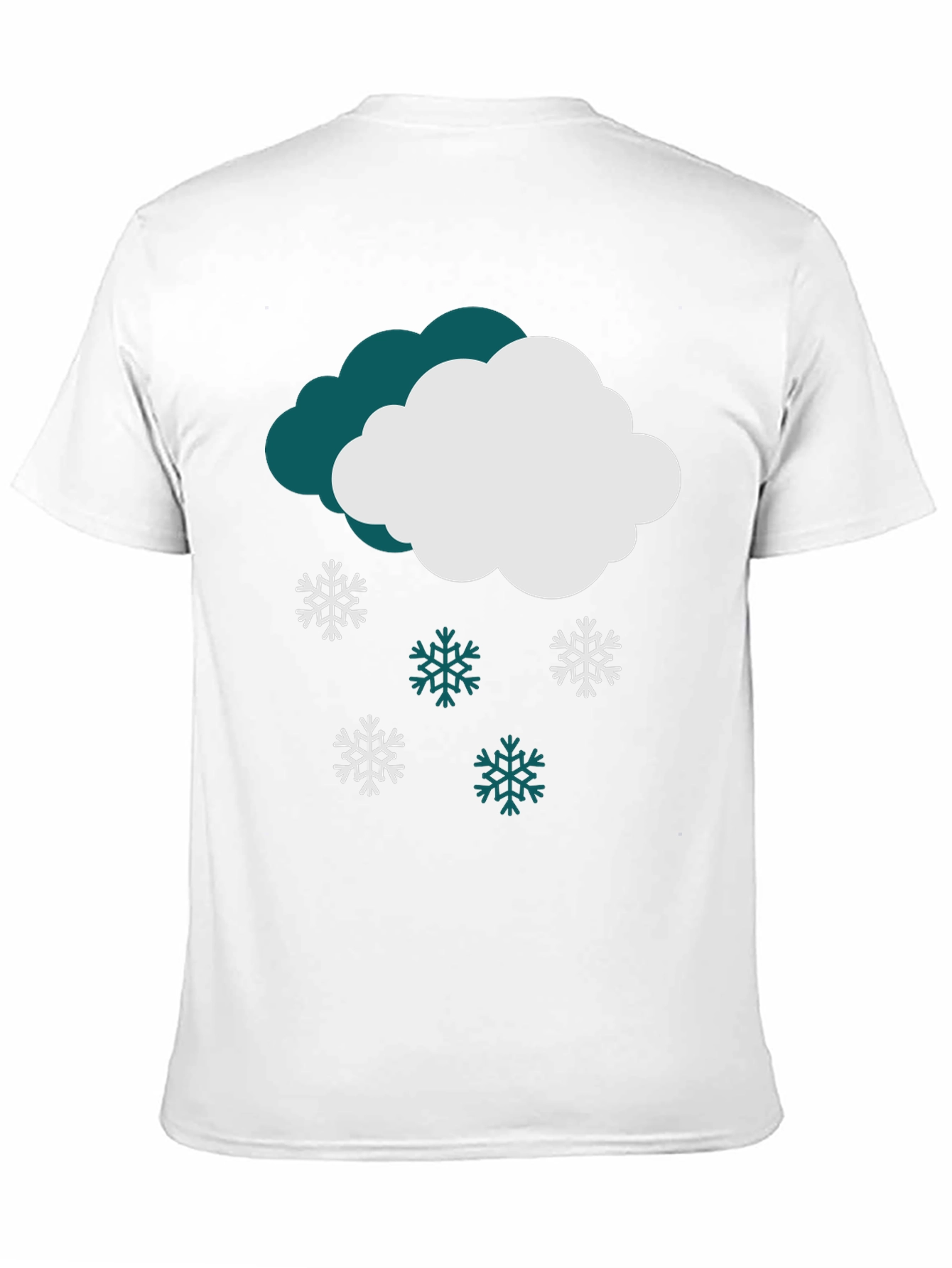 Snowy Cloud Graphic Tee - Winter Holiday Style