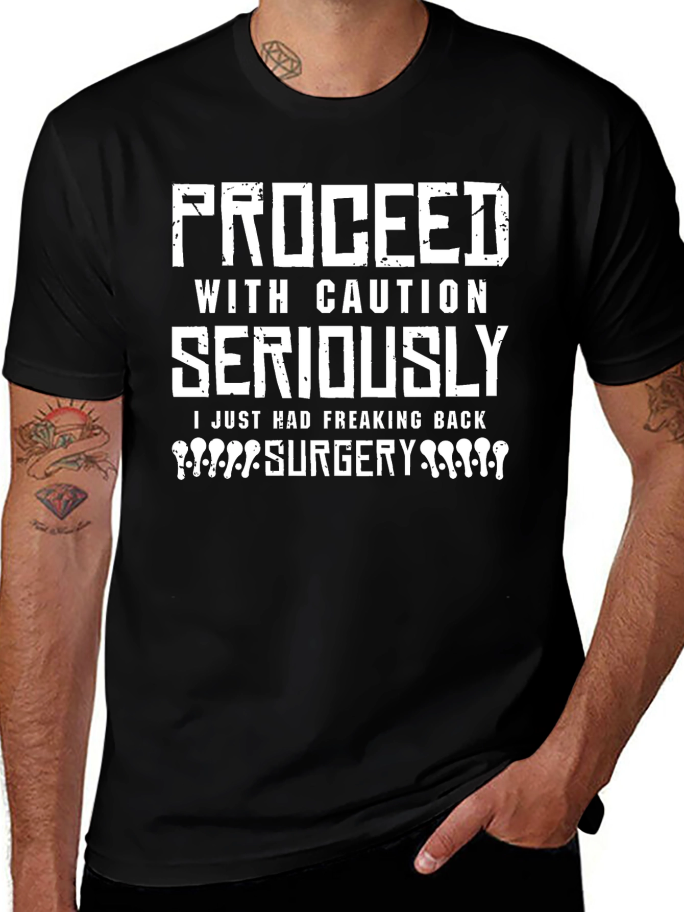 Proceed With Caution Back Surgery T-Shirt