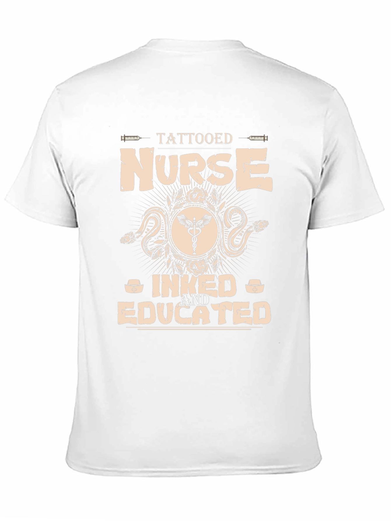 Tattooed Nurse Graphic Tee - Inked & Educated T-Shirt