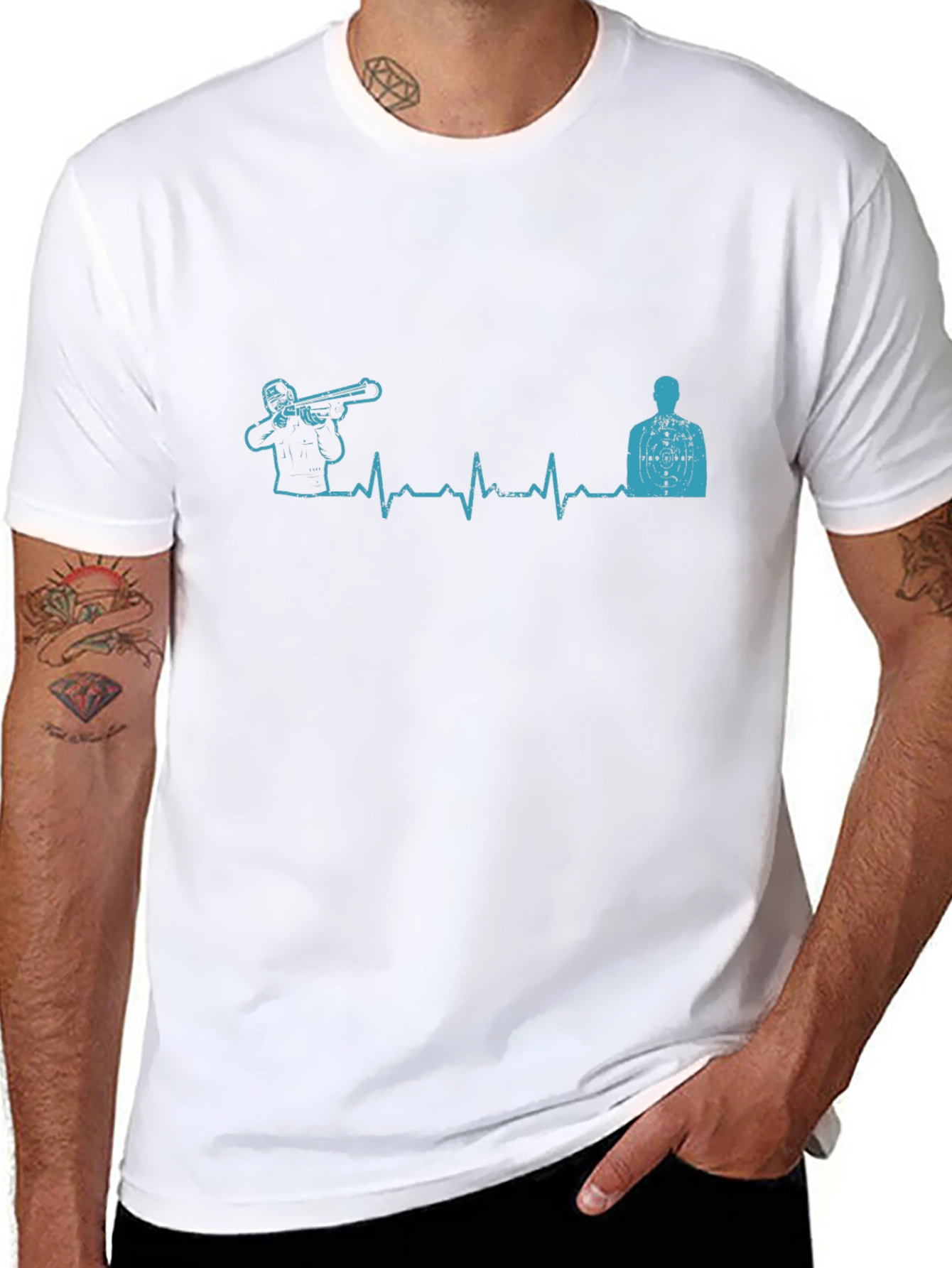 Shooting Heartbeat T-Shirt - Target Practice Tee