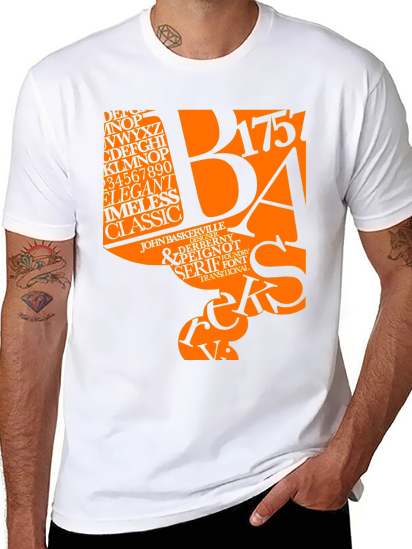 Typography Graphic Tee - Classic Elegant Design