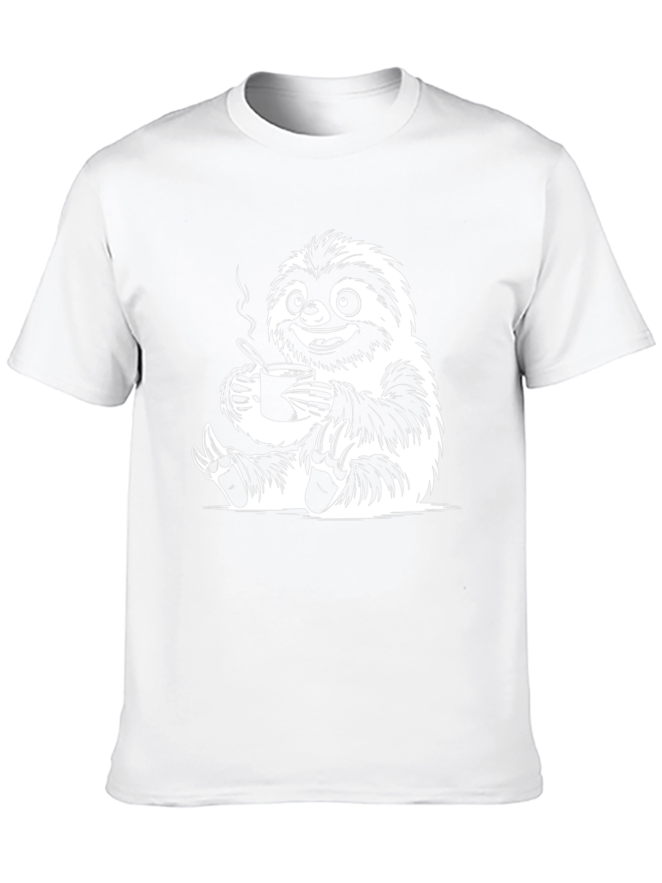 Sloth Coffee Black Graphic Tee