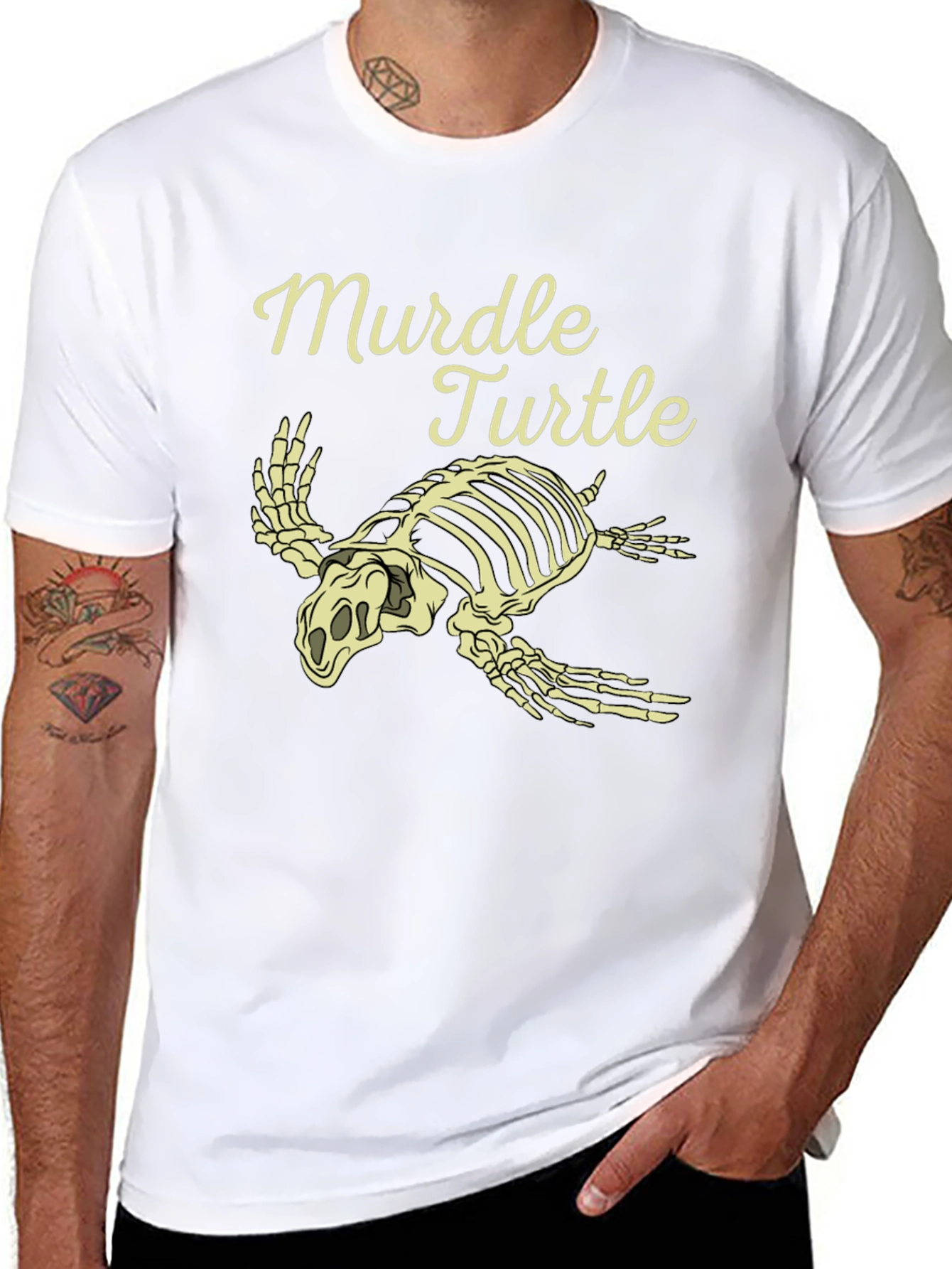 Murdel Turtle Skeleton Graphic Tee