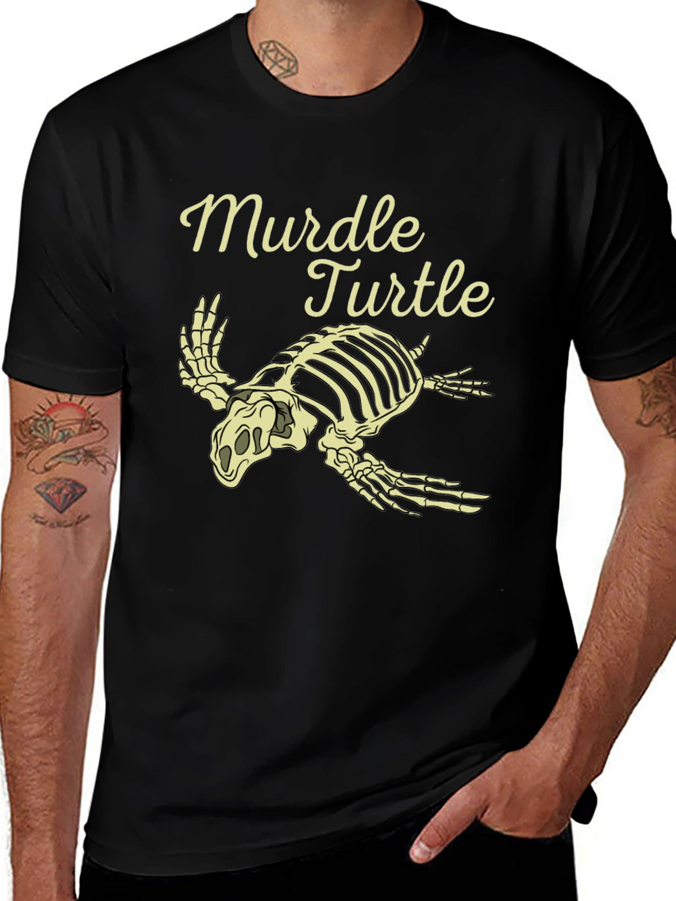 Murdel Turtle Skeleton Graphic Tee