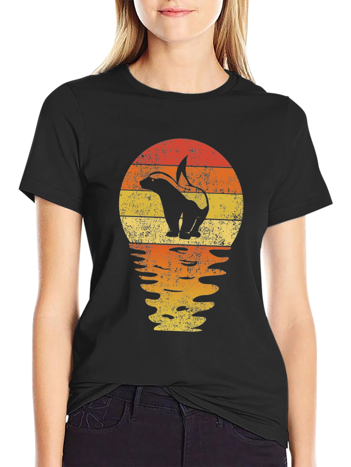 Retro Skunk Sunset T-Shirt