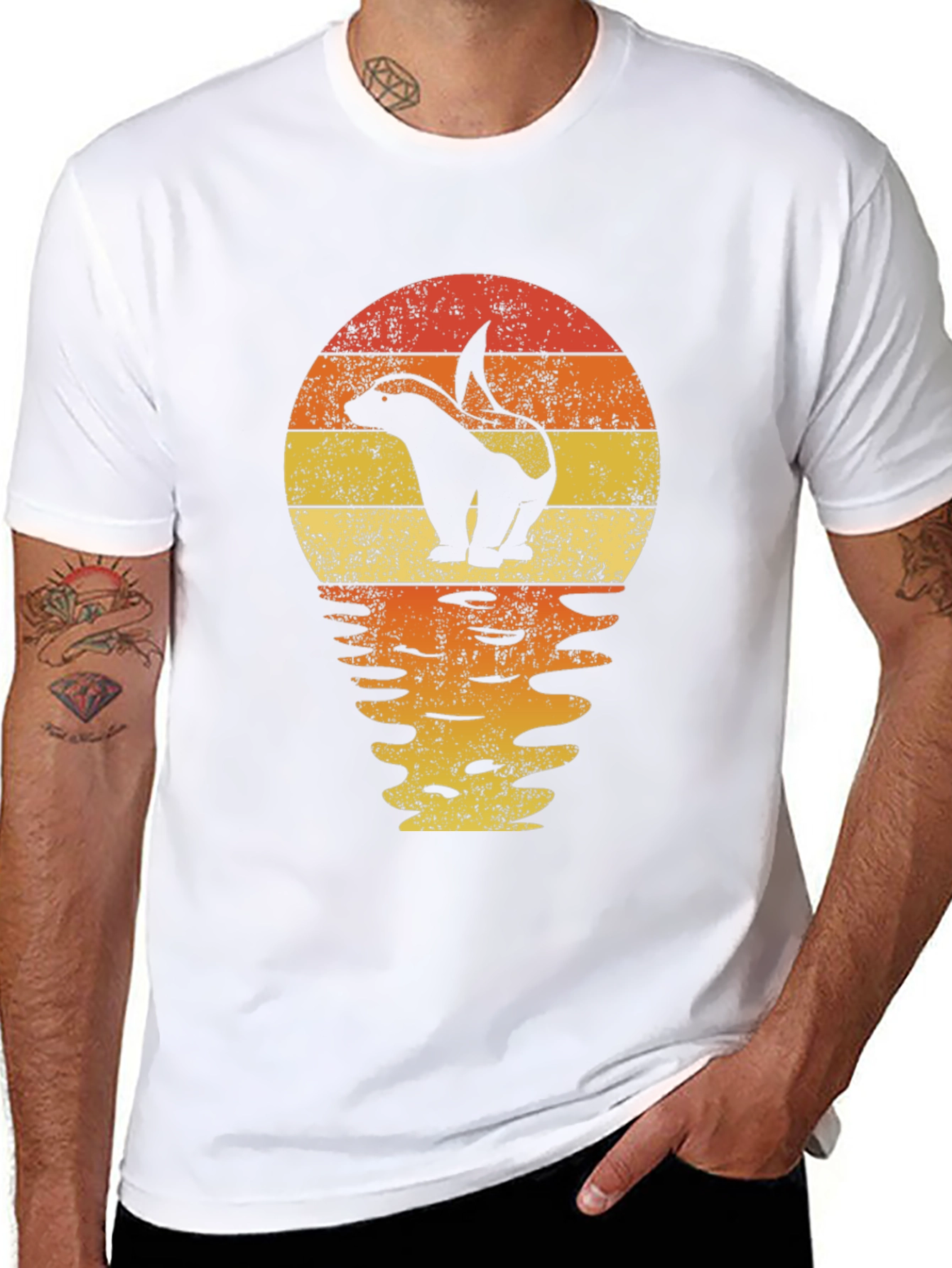 Retro Skunk Sunset T-Shirt