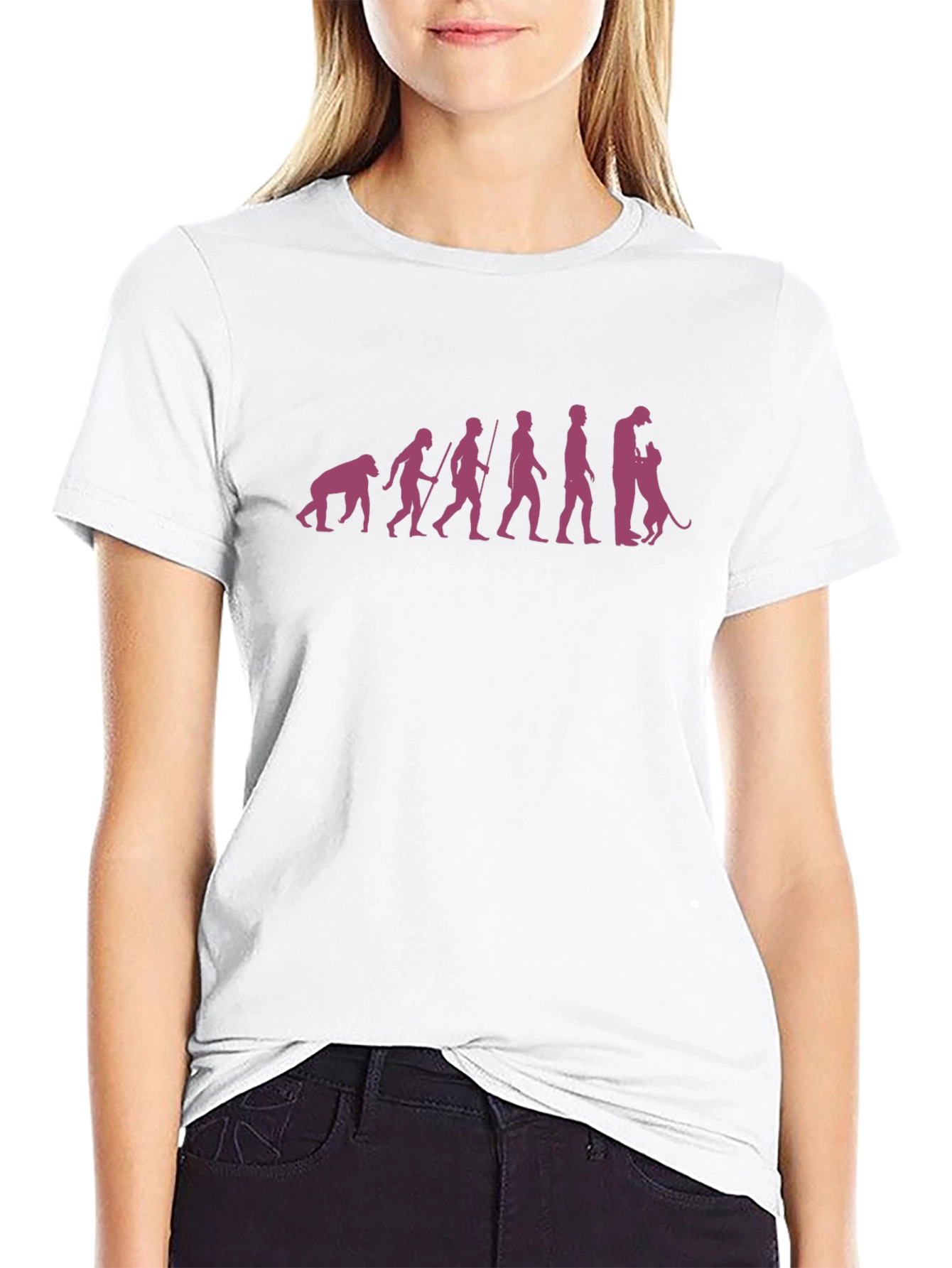 Evolution of Dog Lover Black T-Shirt