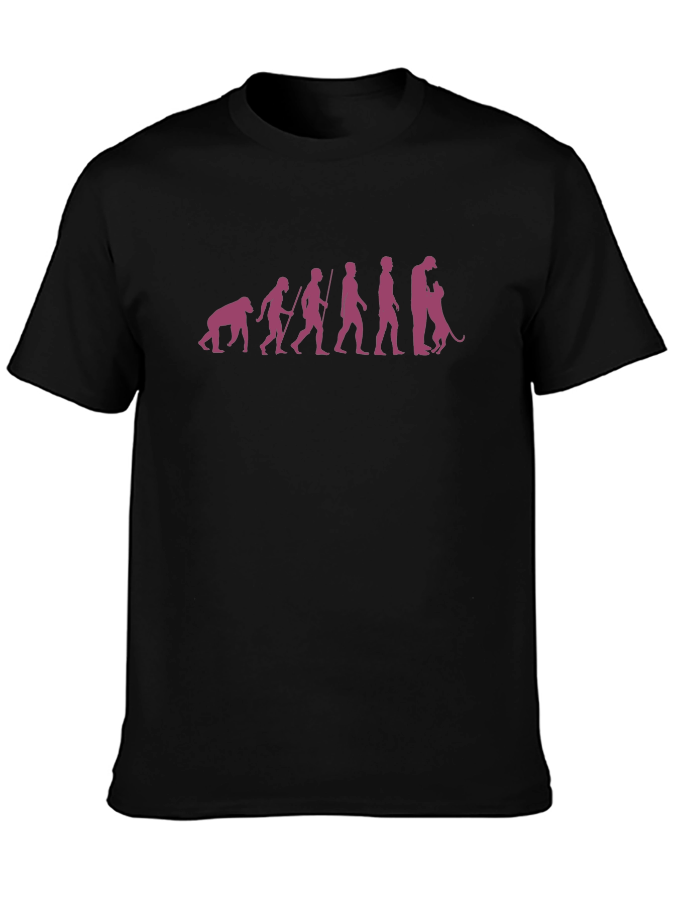 Evolution of Dog Lover Black T-Shirt