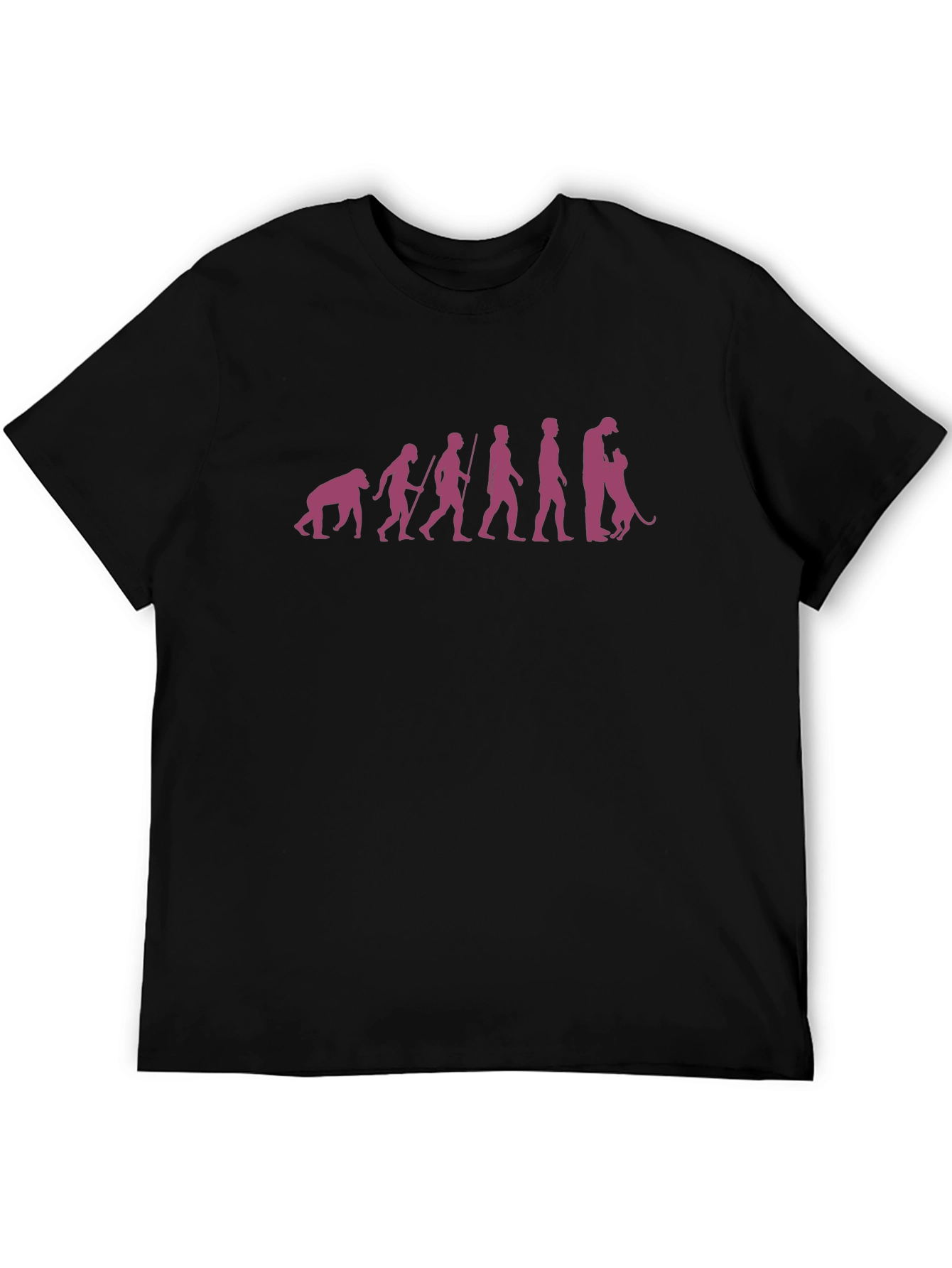Evolution of Dog Lover Black T-Shirt
