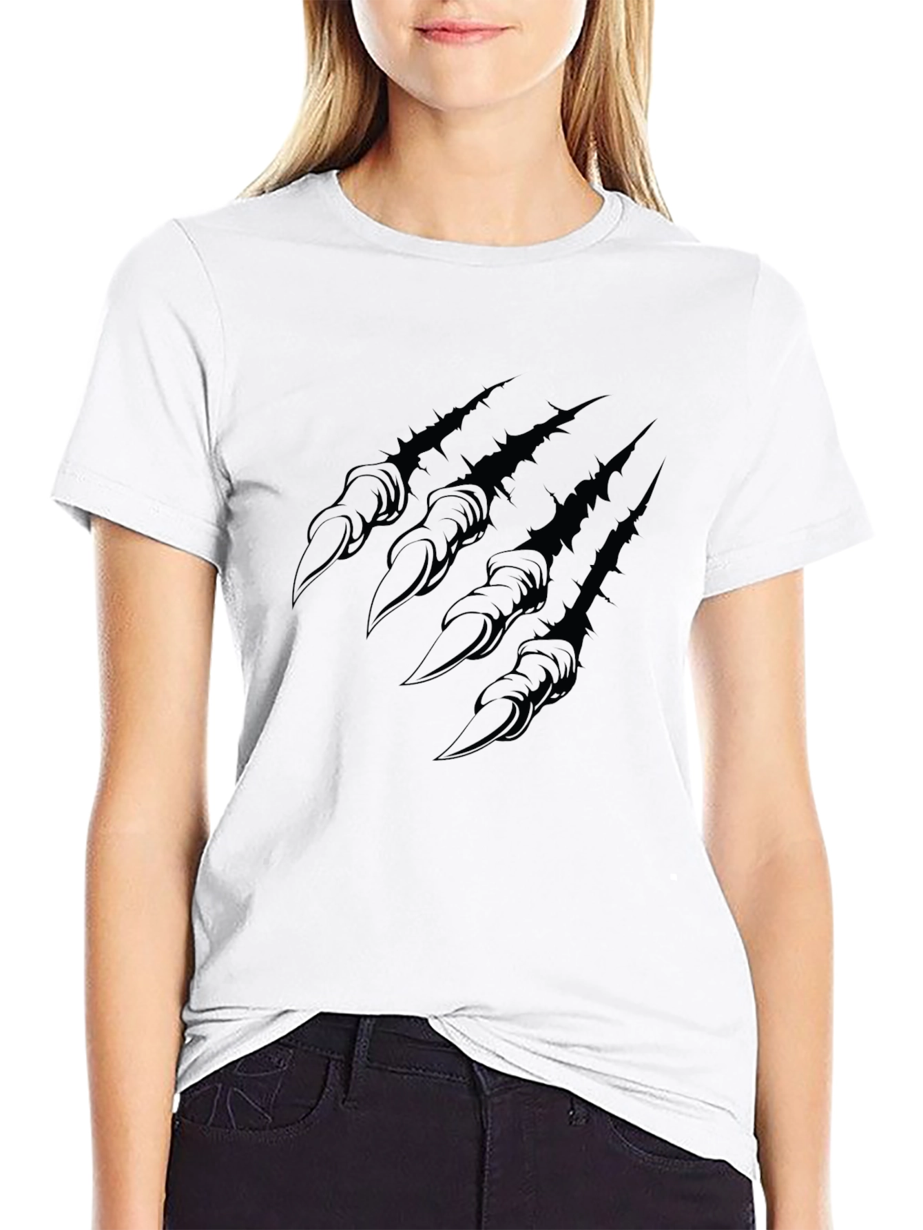 Claw Scratch Graphic Print T-Shirt