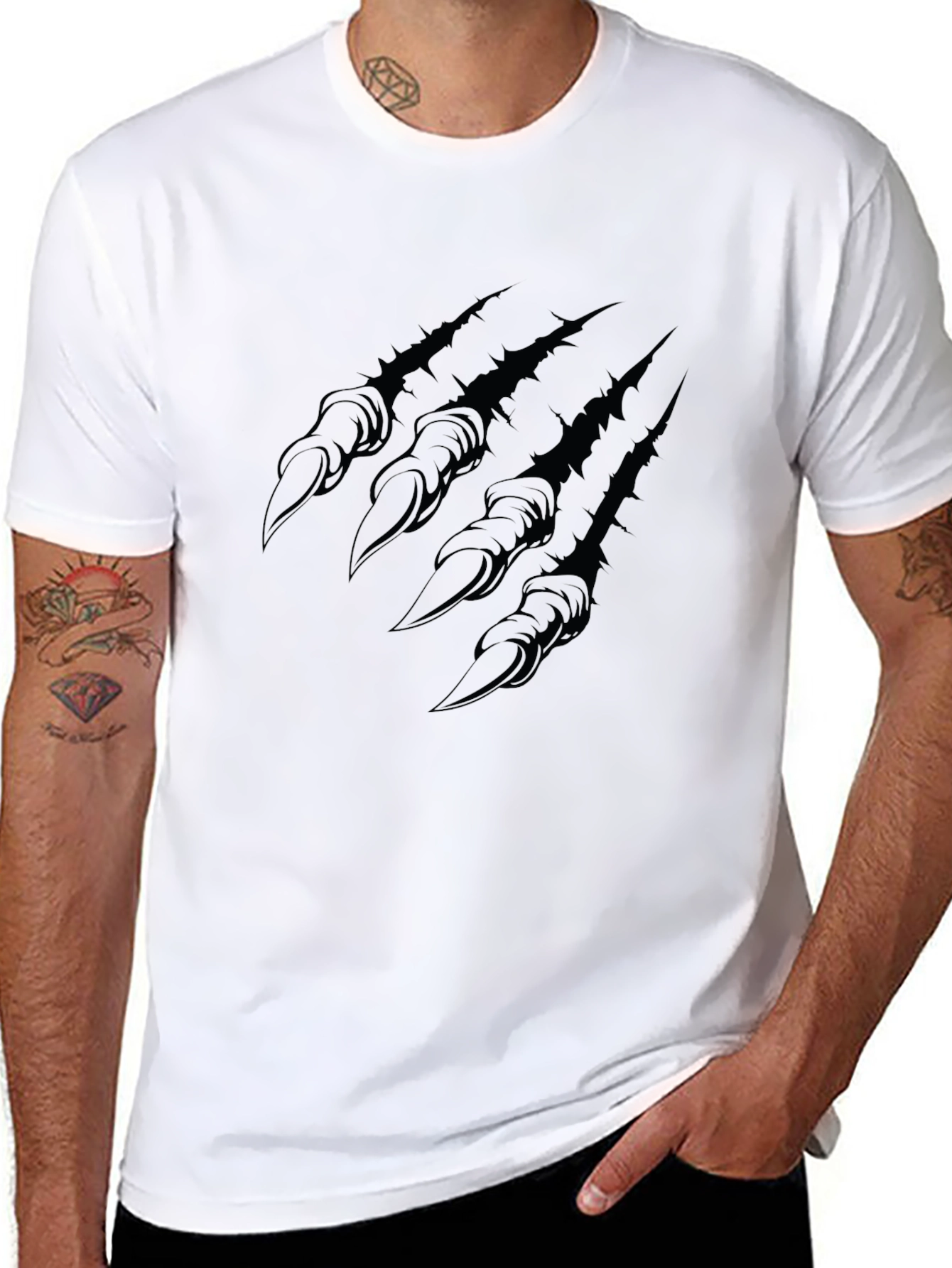 Claw Scratch Graphic Print T-Shirt