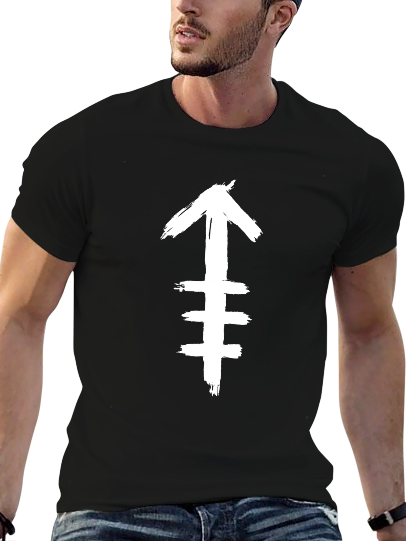 Symbol Graphic Tee - Black Cotton Blend