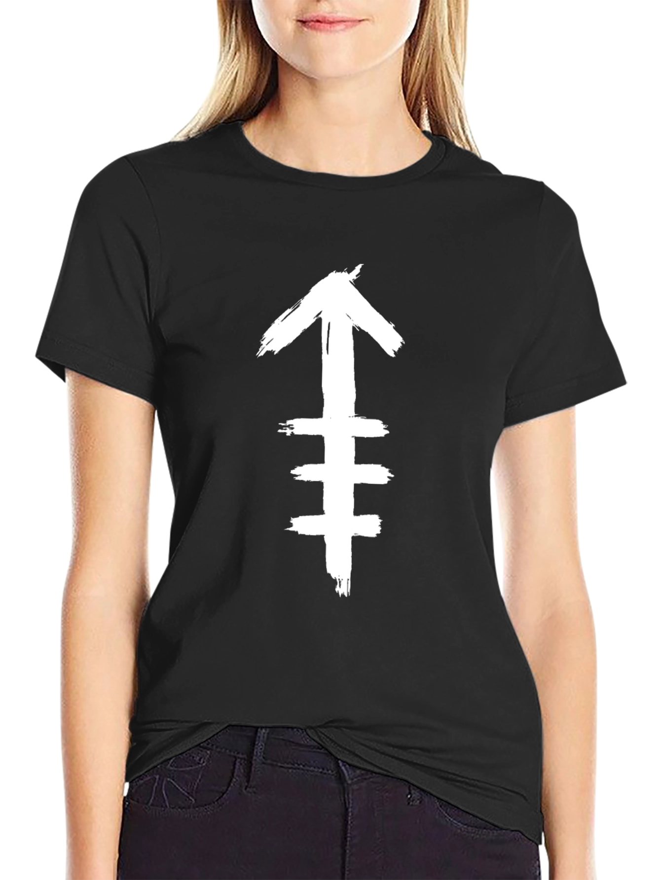 Symbol Graphic Tee - Black Cotton Blend