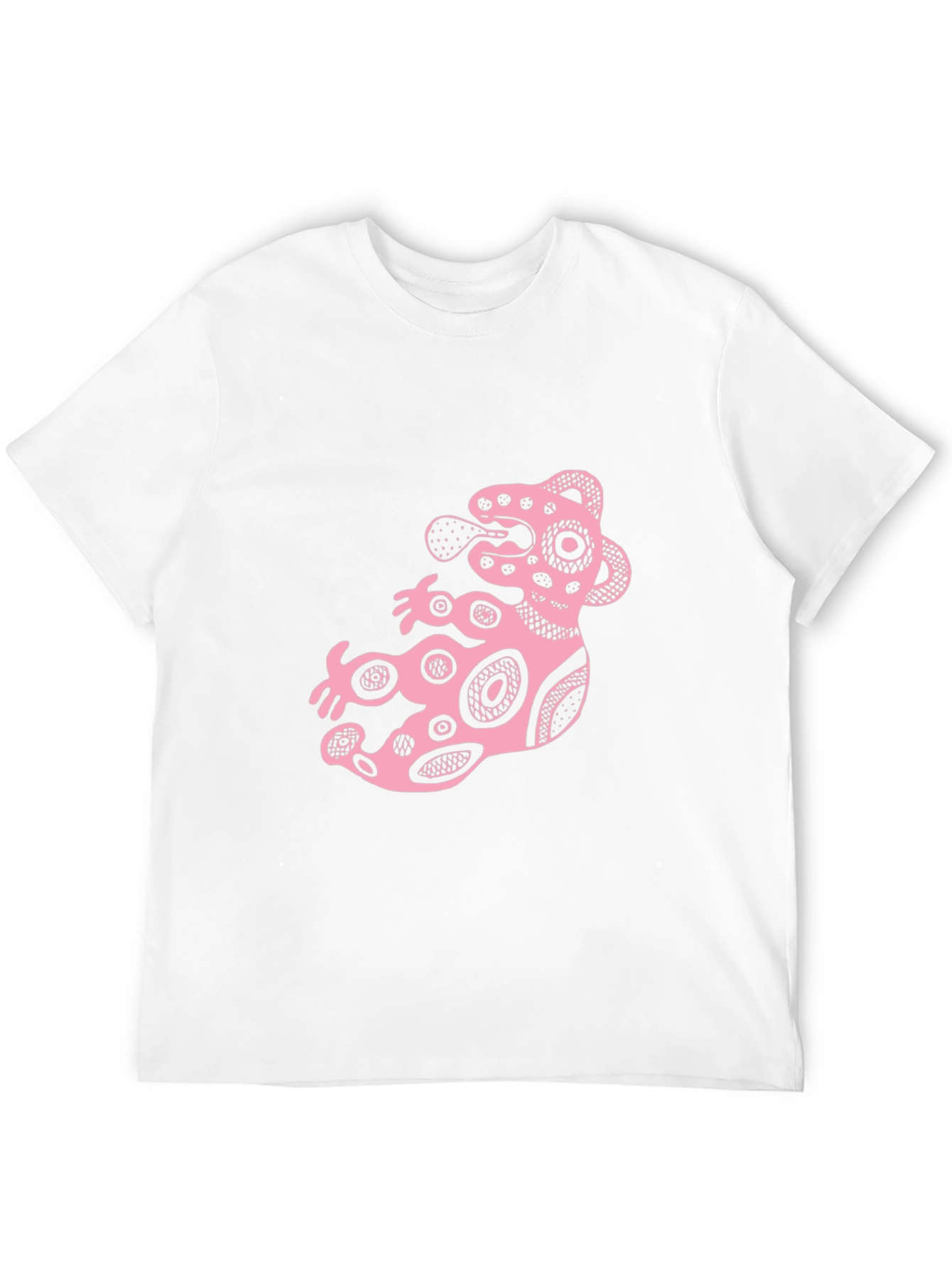 Black Graphic Tee - Pink Tribal Creature