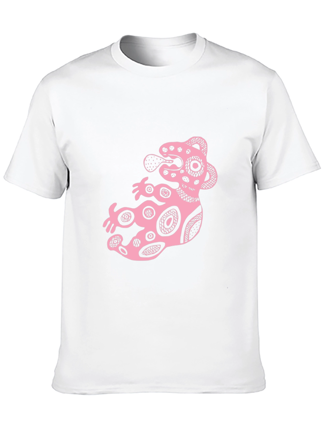 Black Graphic Tee - Pink Tribal Creature