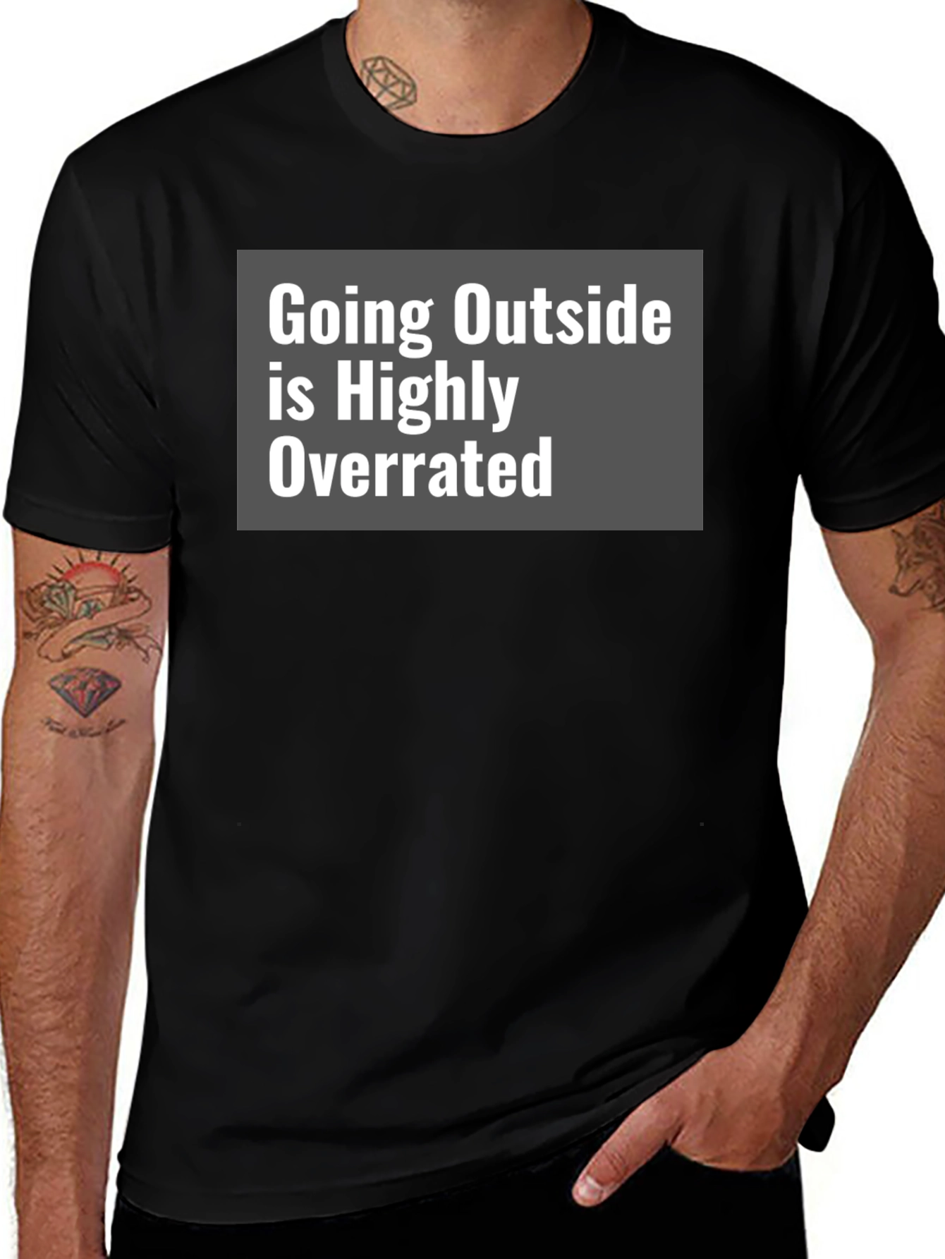 Funny Graphic Tee: Going Outside is Highly Overrated