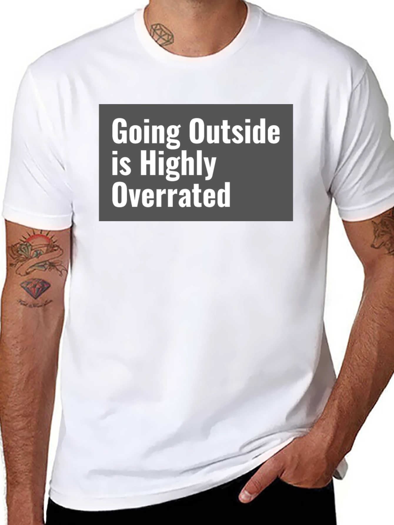 Funny Graphic Tee: Going Outside is Highly Overrated