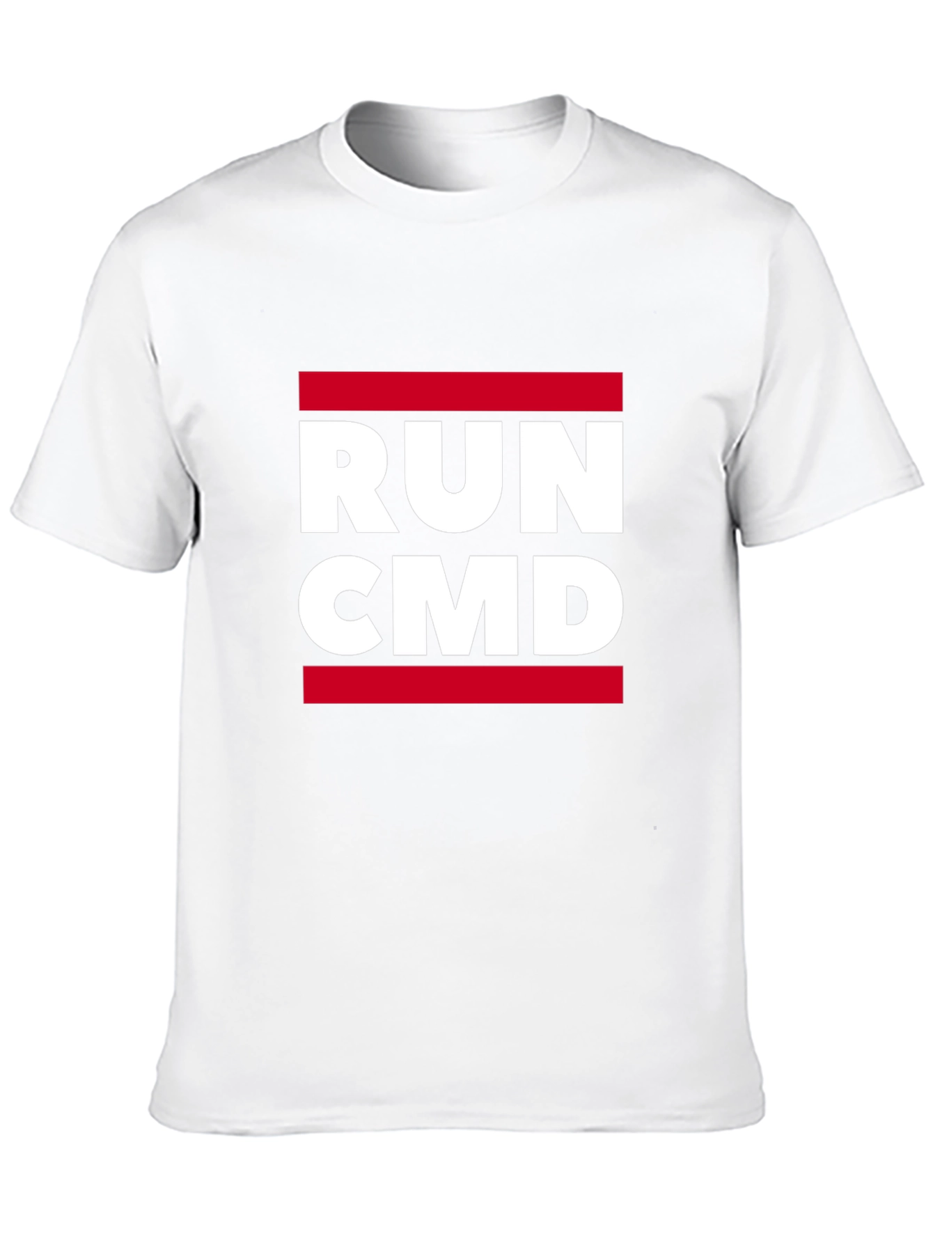 Run CMD Graphic Tee - Black Cotton T-Shirt