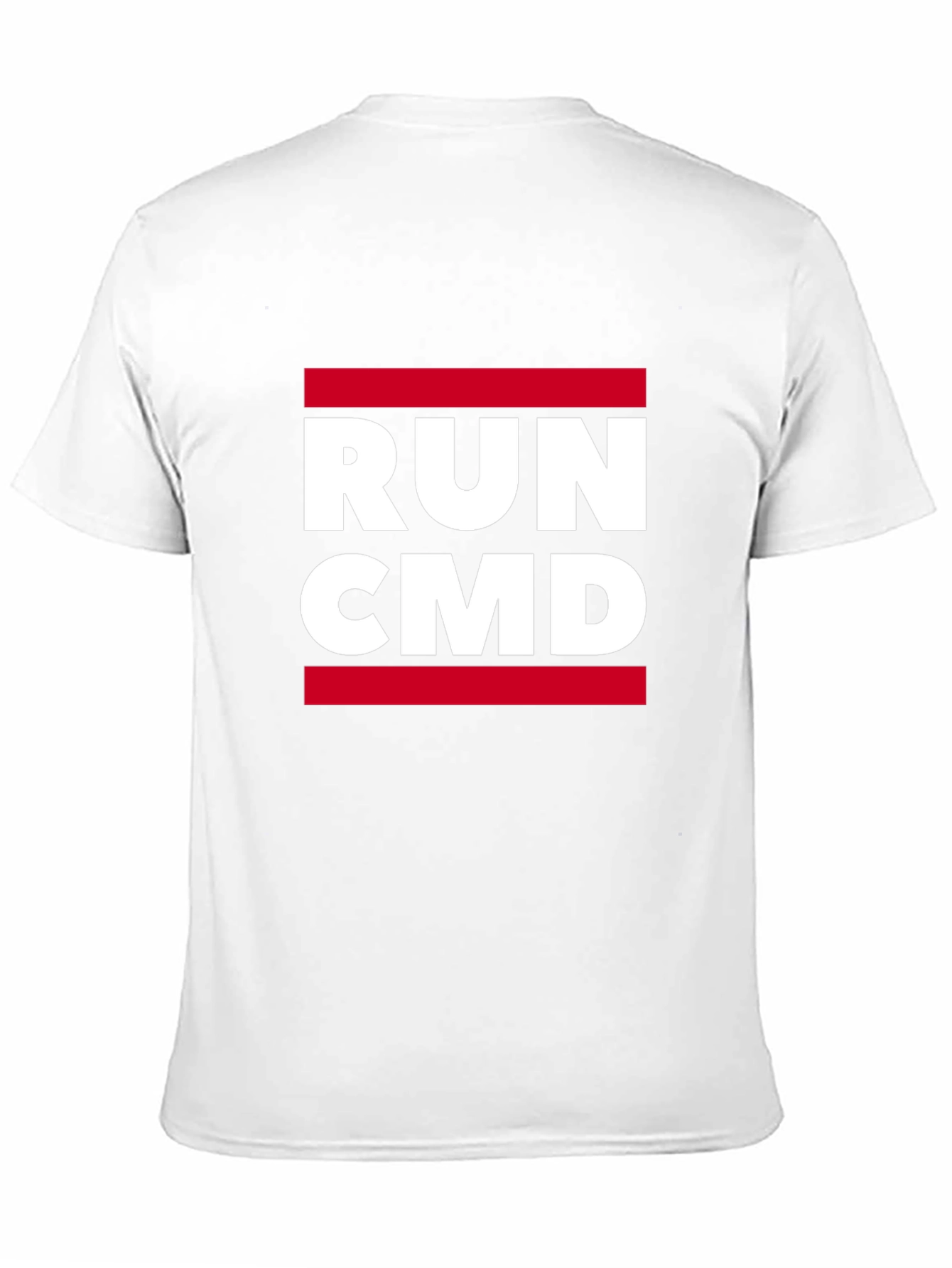 Run CMD Graphic Tee - Black Cotton T-Shirt