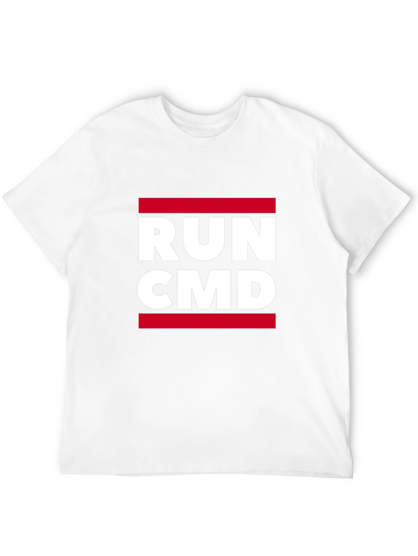 Run CMD Graphic Tee - Black Cotton T-Shirt