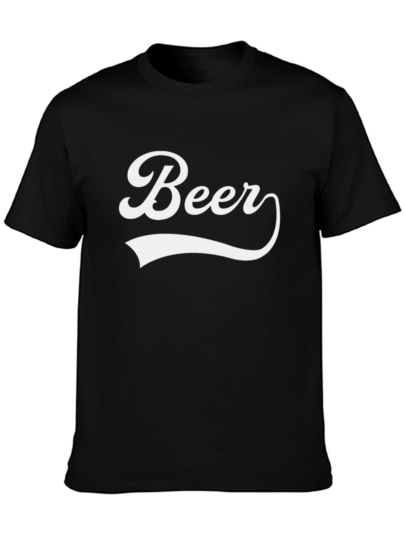 Beer Graphic Tee - Black Casual T-Shirt