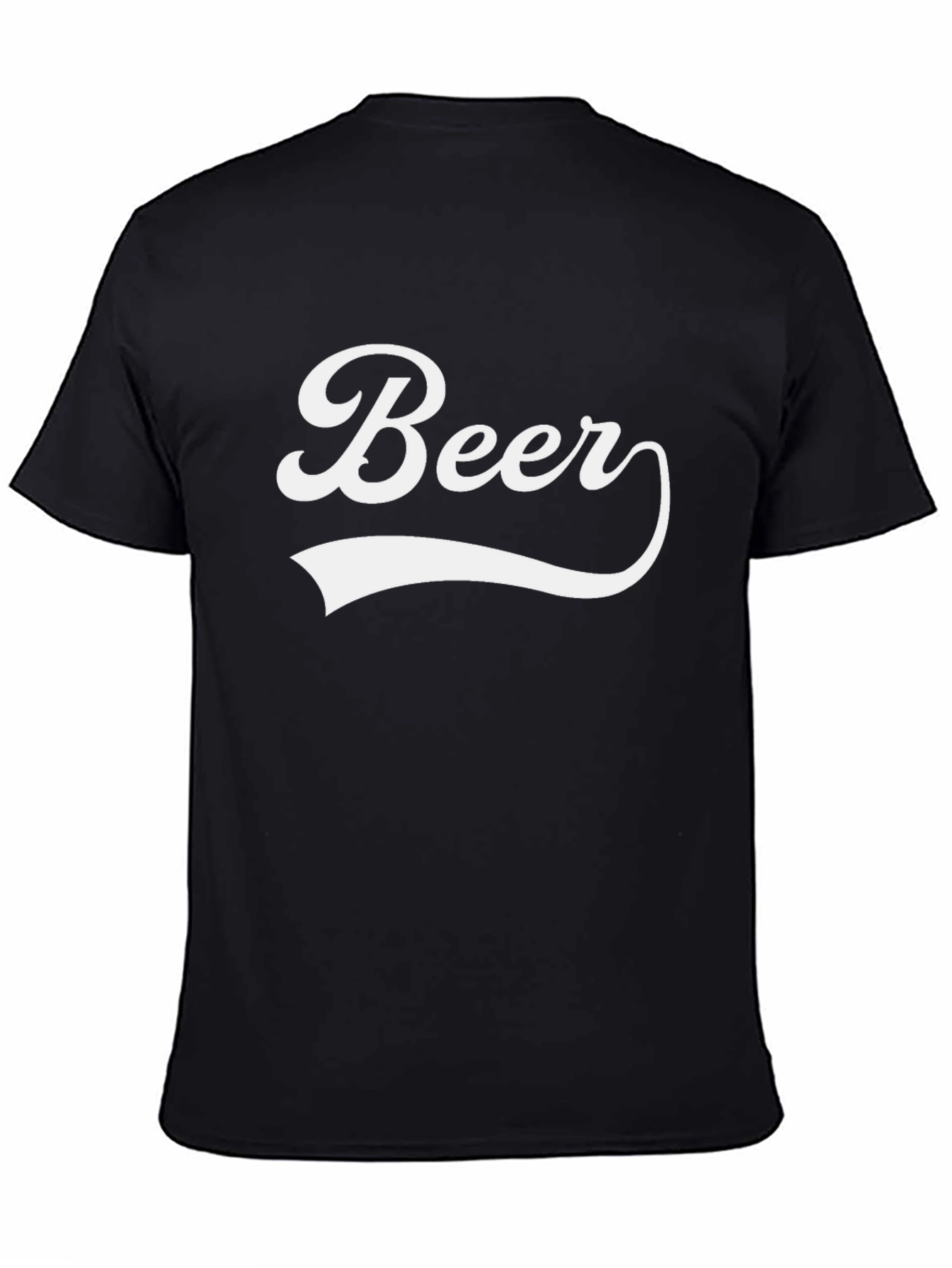 Beer Graphic Tee - Black Casual T-Shirt