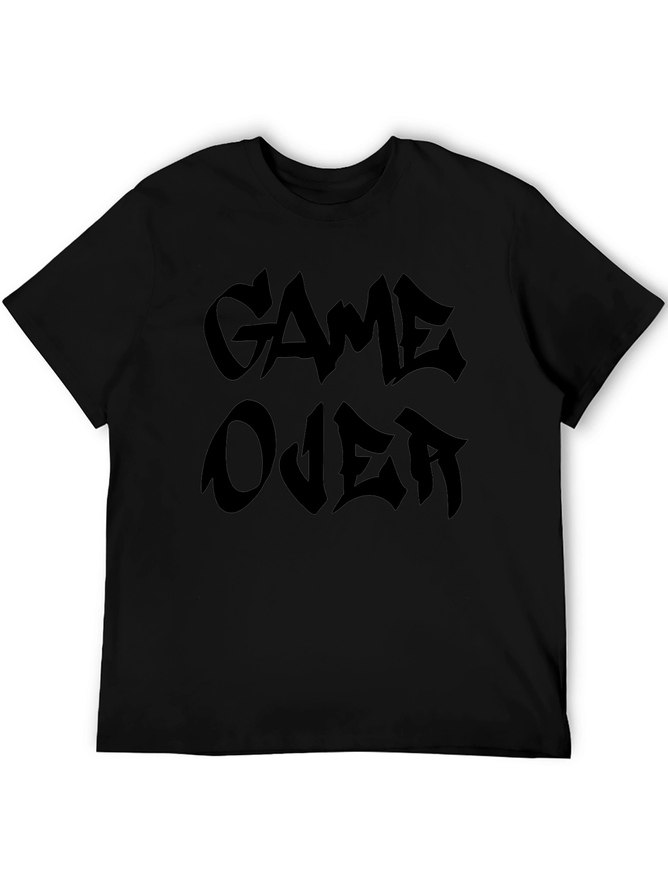 Game Over Graphic Tee - Black Crewneck