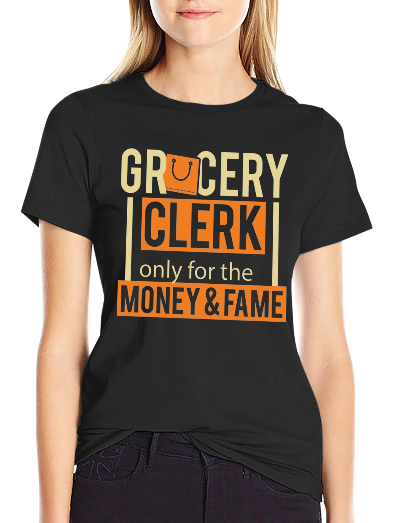 Grocery Clerk Money & Fame T-Shirt