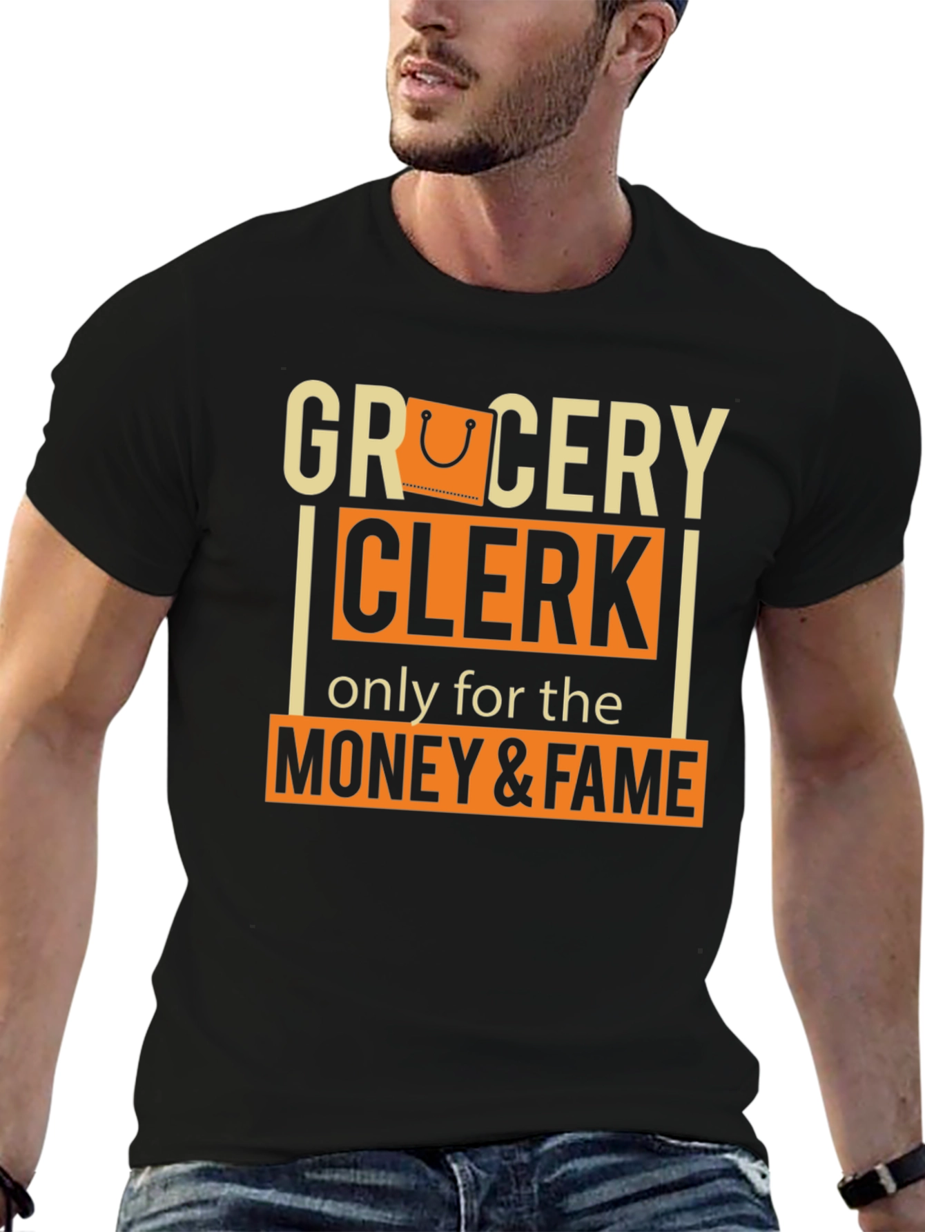 Grocery Clerk Money & Fame T-Shirt