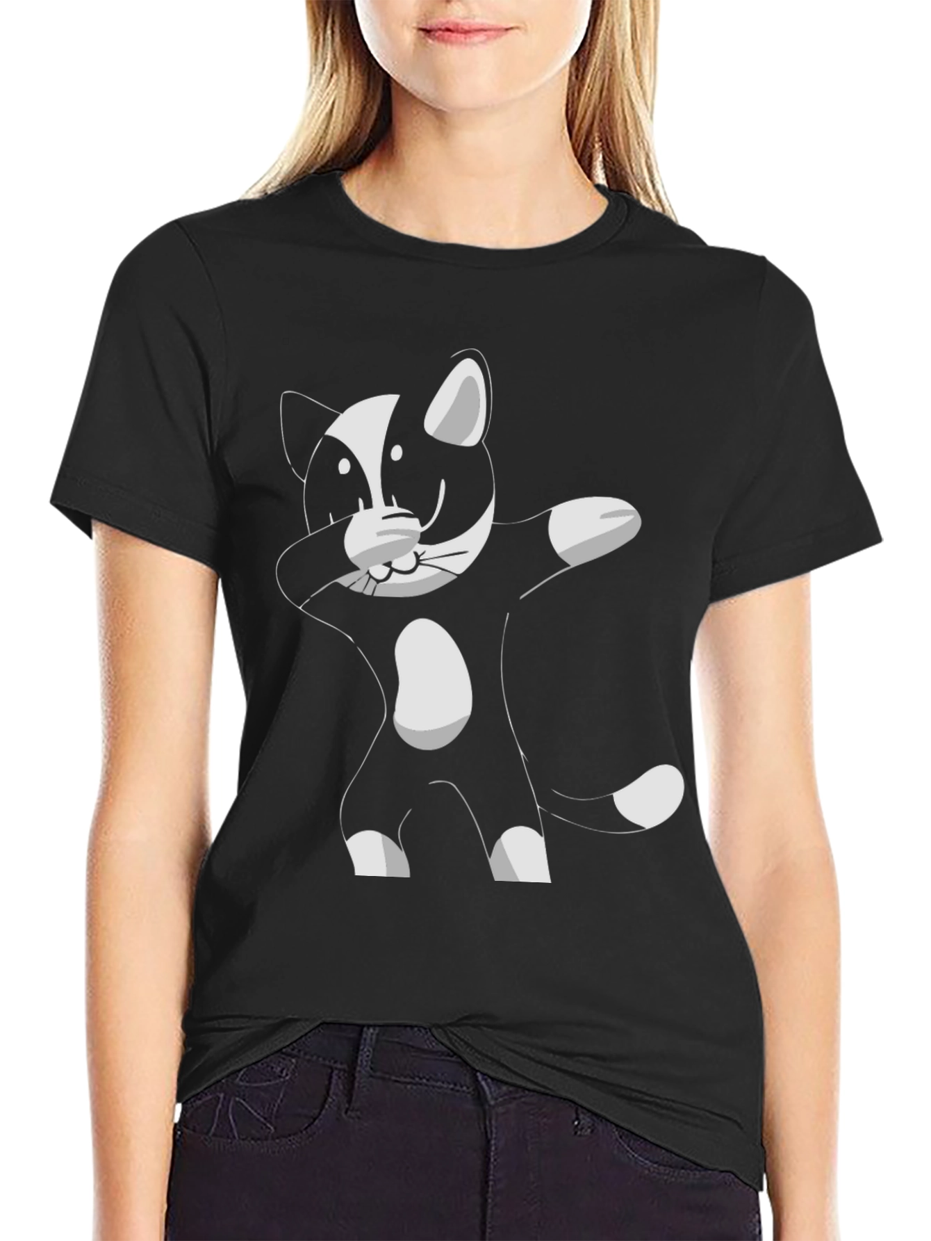 Dabbing Cat Graphic Tee - Cool & Comfy!