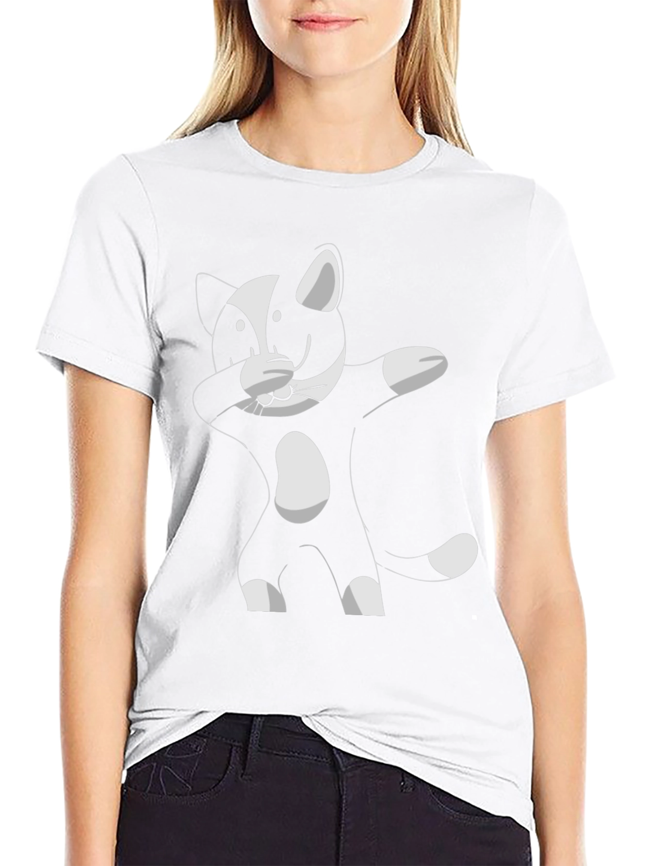 Dabbing Cat Graphic Tee - Cool & Comfy!