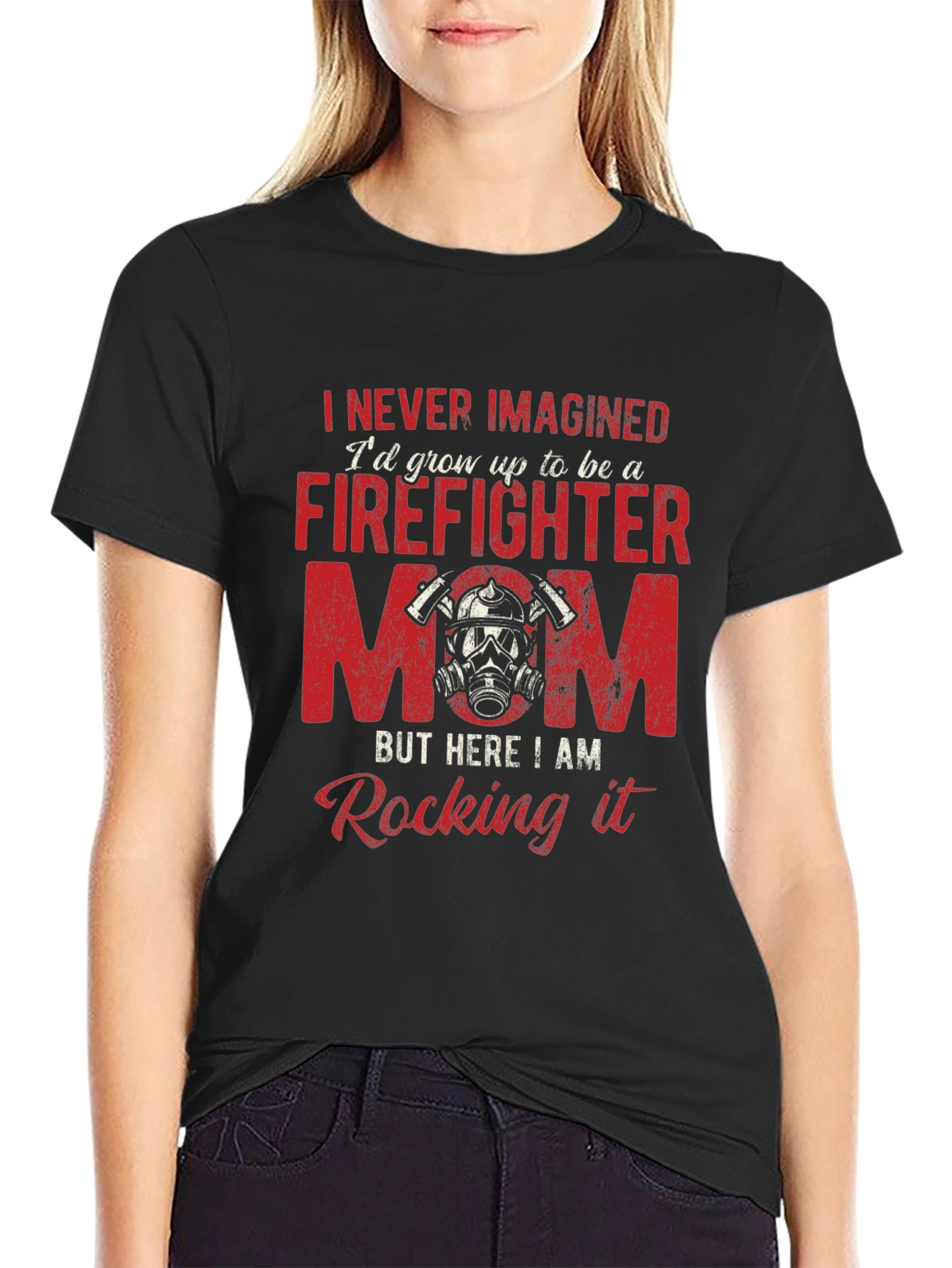 Firefighter Mom Graphic T-Shirt - Unisex