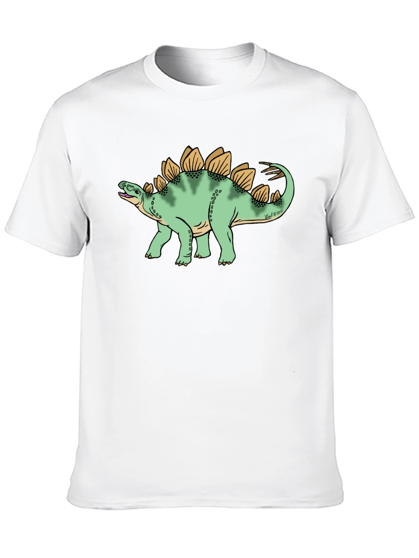 Dinosaur Graphic Tee - Black Cotton T-Shirt
