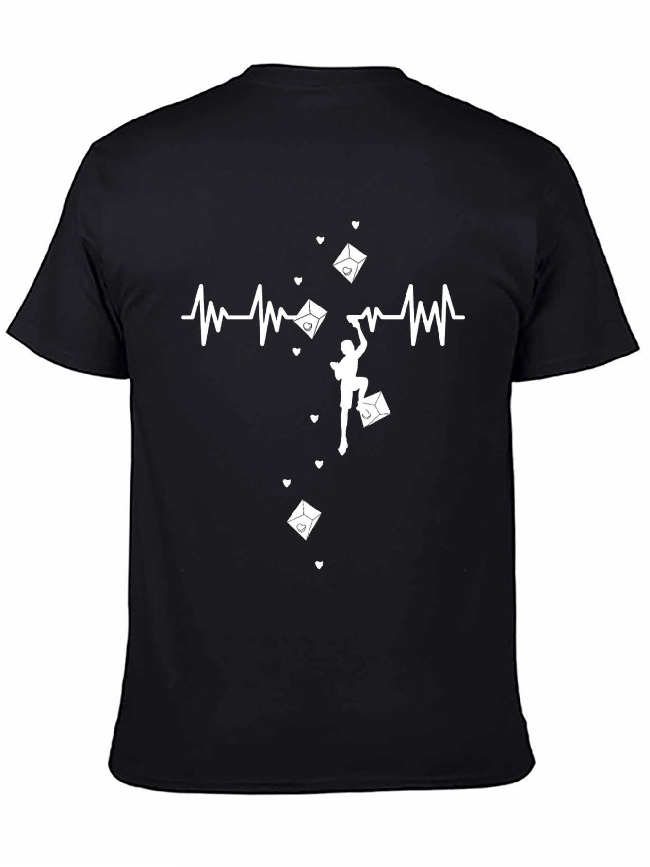 Rock Climbing Heartbeat T-Shirt - Passionate Climber Design