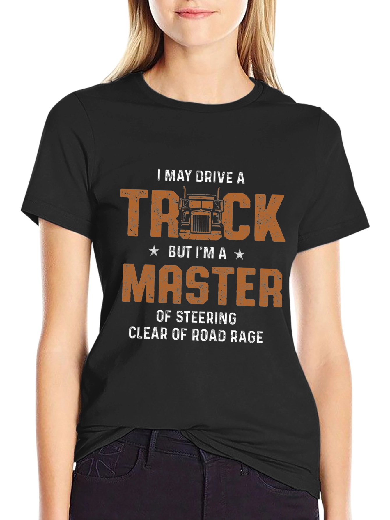Trucker Master Black Graphic T-Shirt