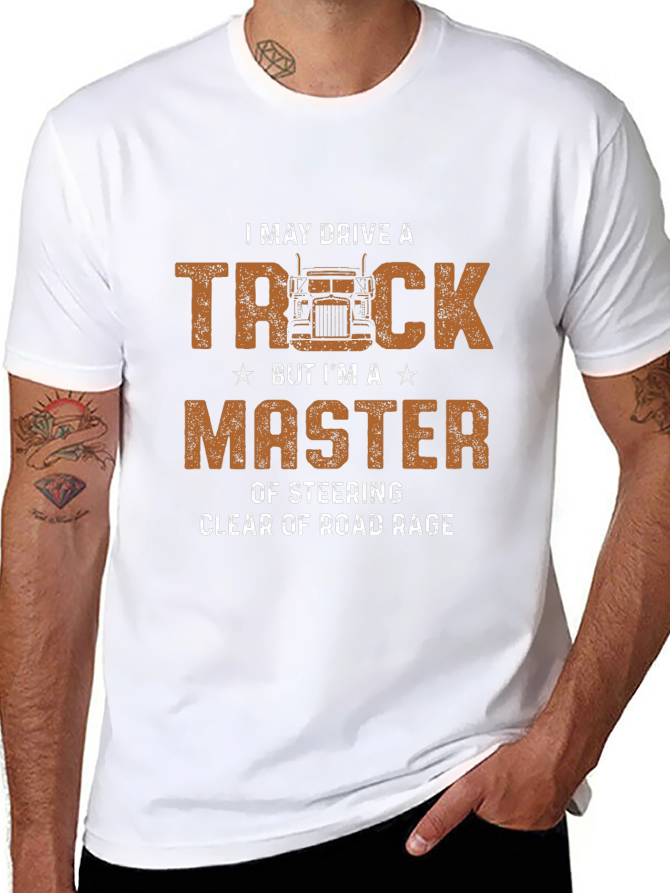Trucker Master Black Graphic T-Shirt