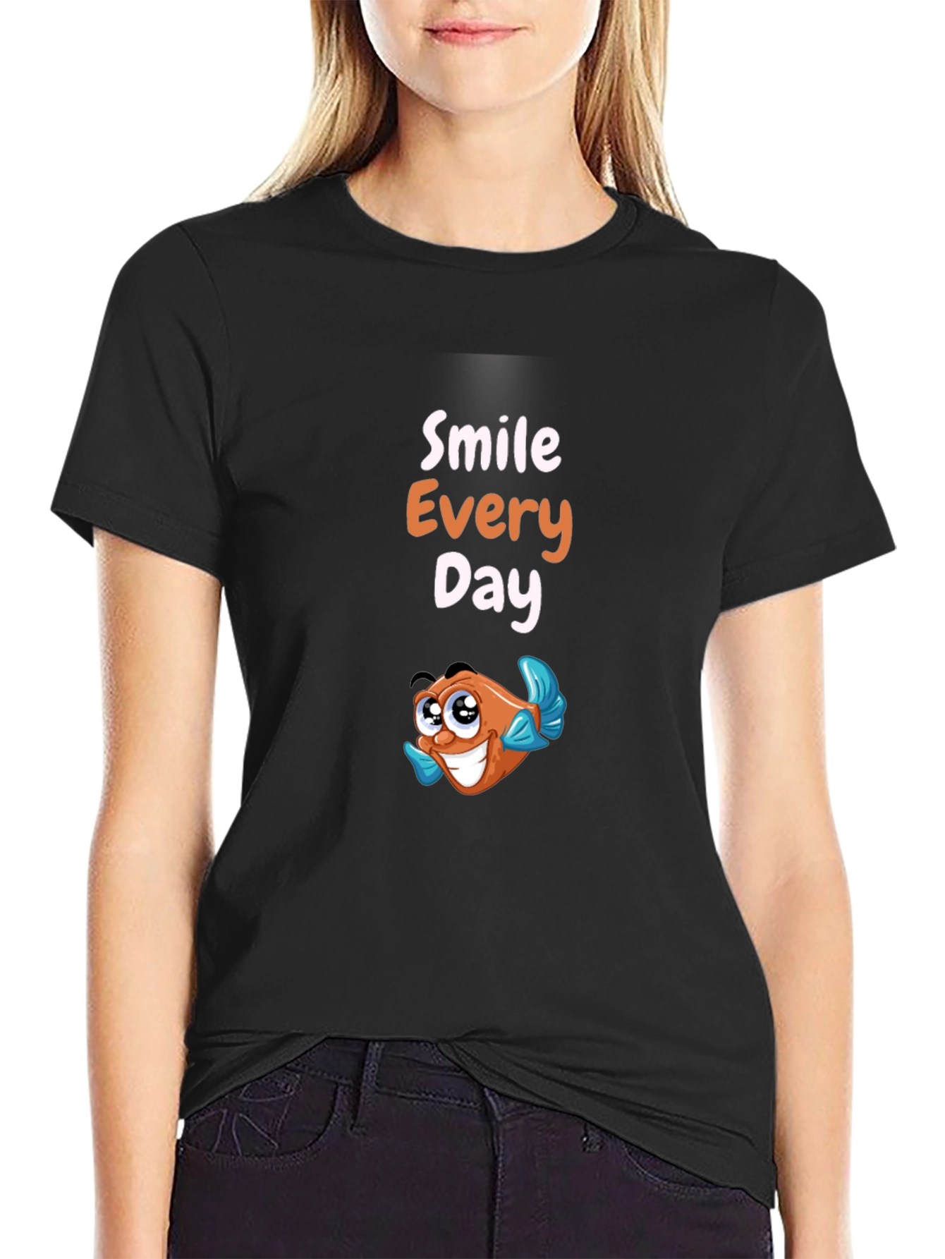 Smile Every Day Black Graphic Tee