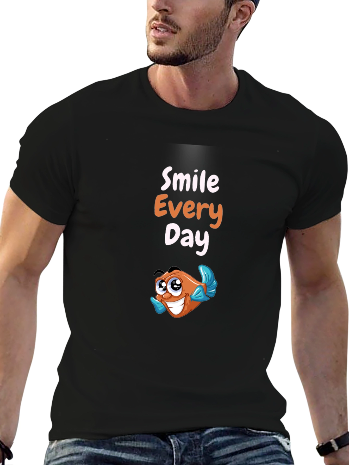 Smile Every Day Black Graphic Tee