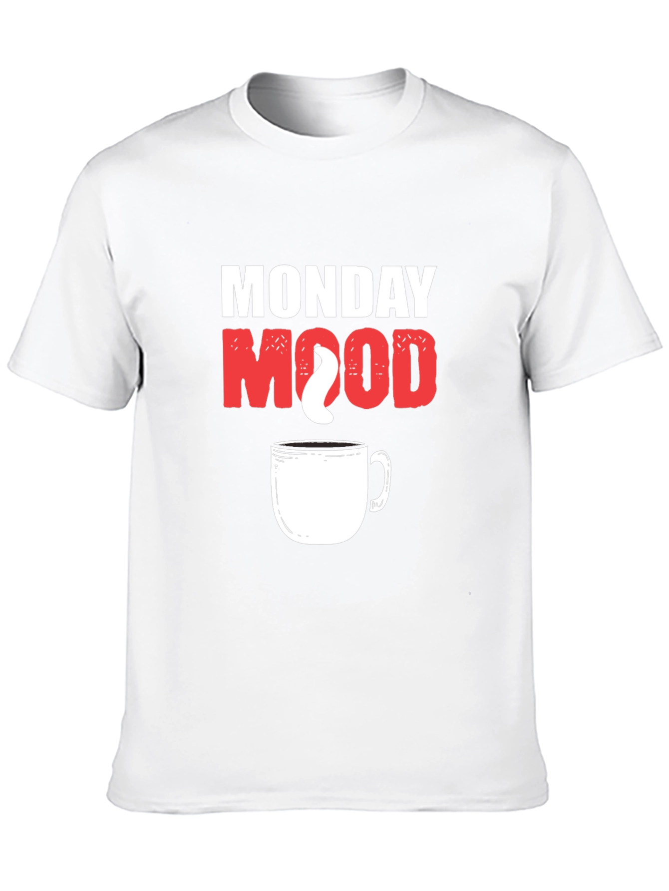 Monday Mood Coffee T-Shirt Black Cotton Graphic Tee