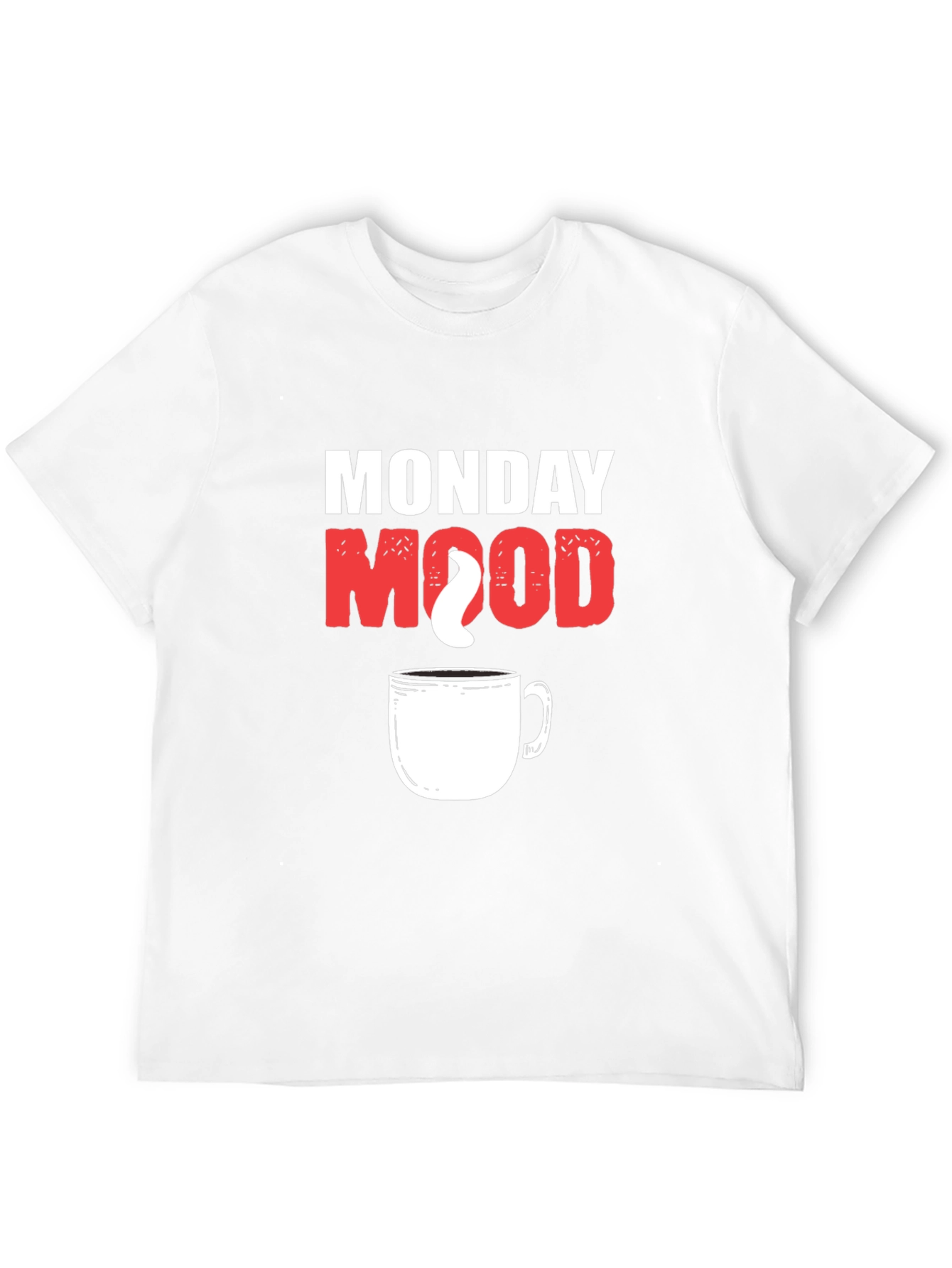 Monday Mood Coffee T-Shirt Black Cotton Graphic Tee