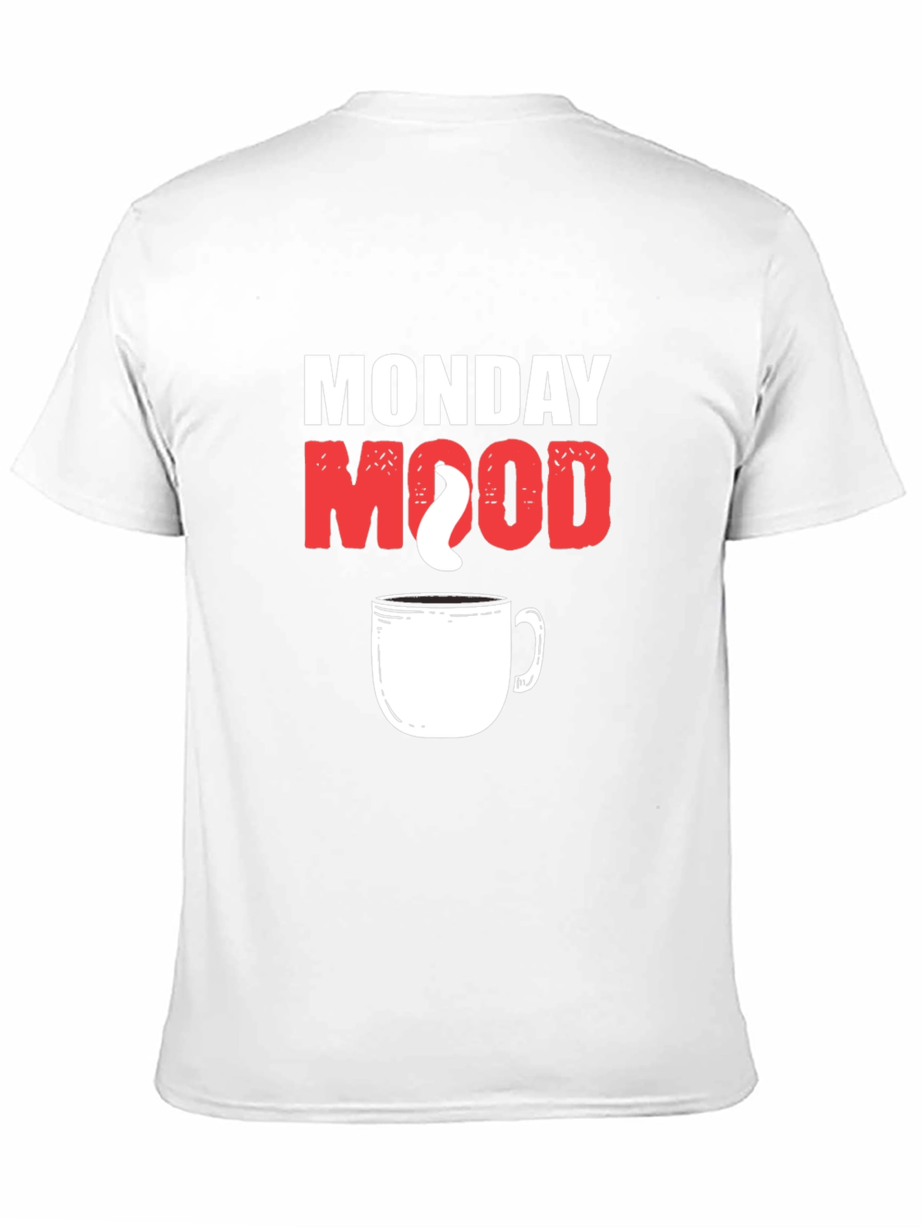 Monday Mood Coffee T-Shirt Black Cotton Graphic Tee