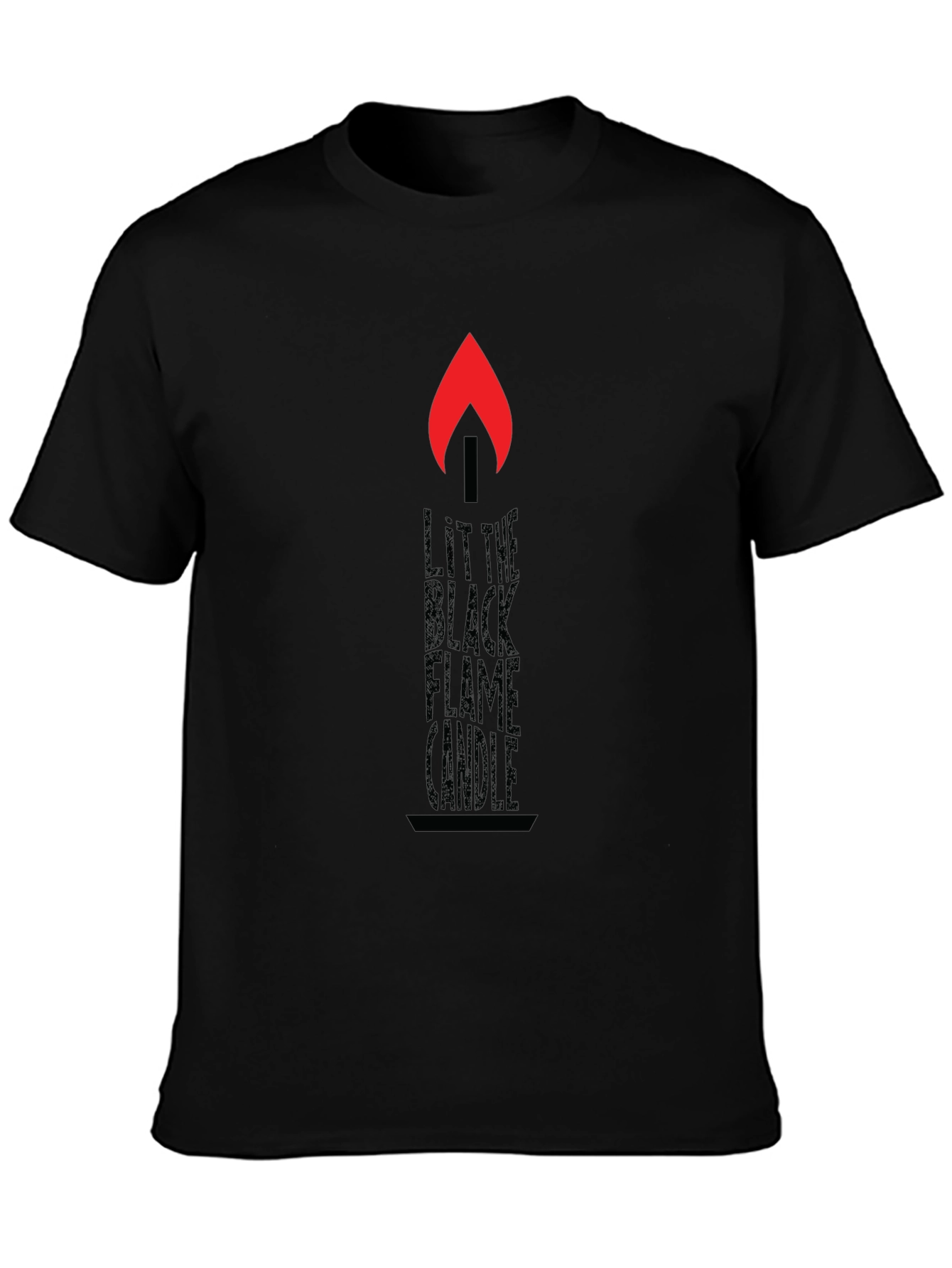 Lit Black Flame Candle Graphic Tee - Unisex