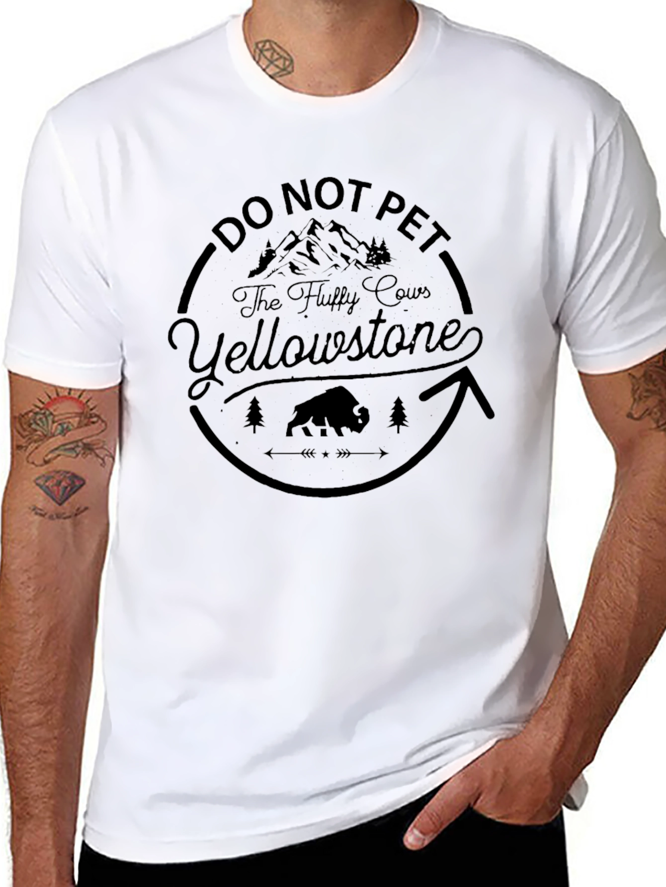 Yellowstone Fluffy Cows Graphic T-Shirt