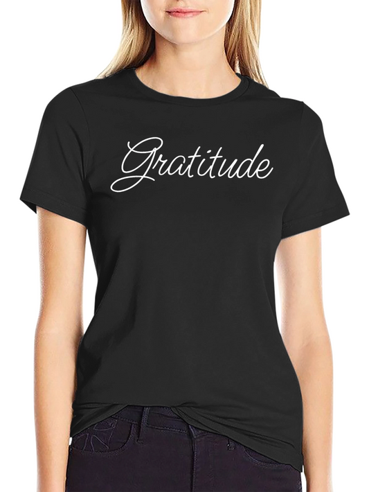 Gratitude T-Shirt - Stylish Black Tee