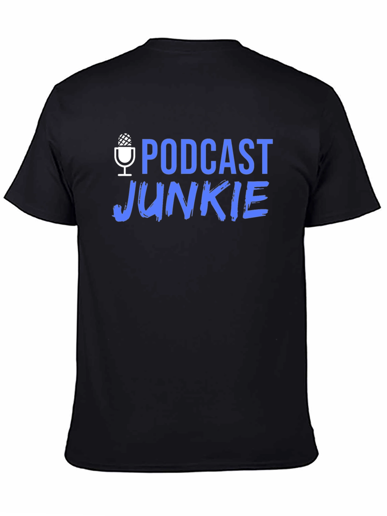 Podcast Junkie Black Graphic T-Shirt
