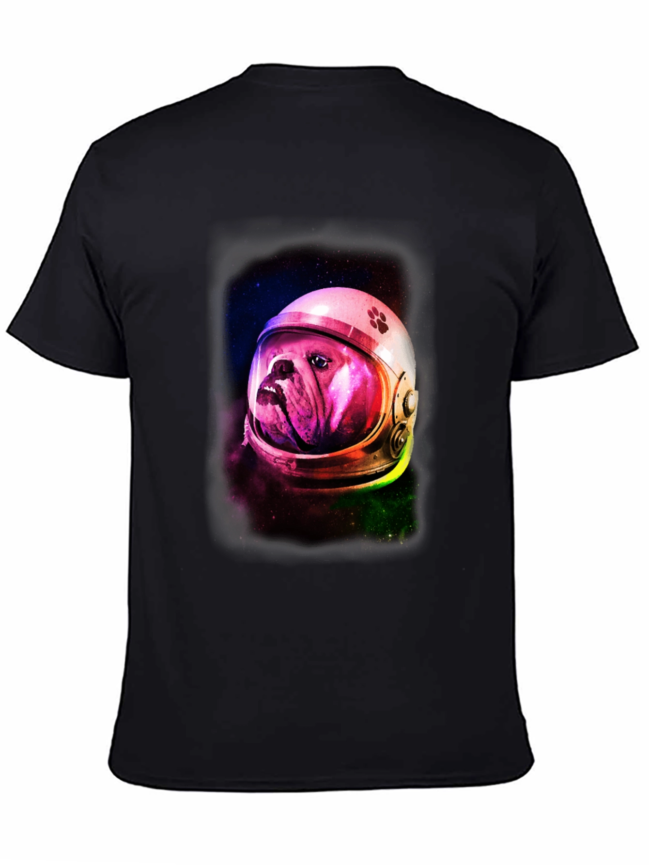 Bulldog Astronaut Graphic Tee - Black