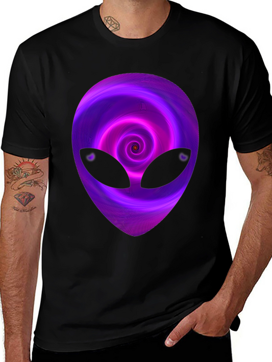 Alien Swirl Graphic T-Shirt - Mens Black Tee