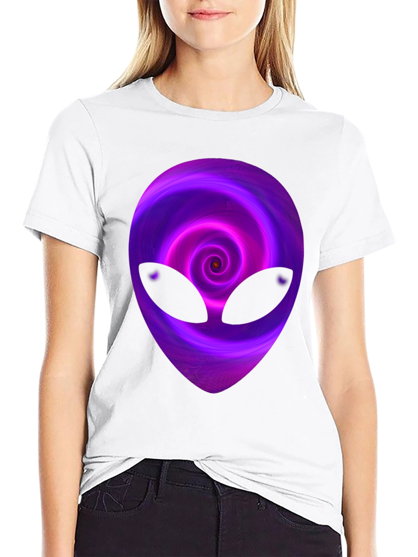 Alien Swirl Graphic T-Shirt - Mens Black Tee
