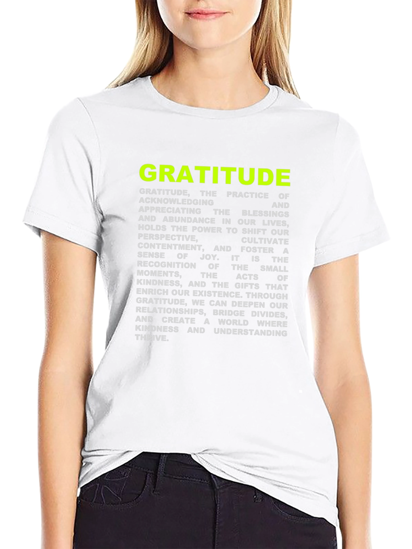 Gratitude Graphic Tee - Inspiring Positive Vibes