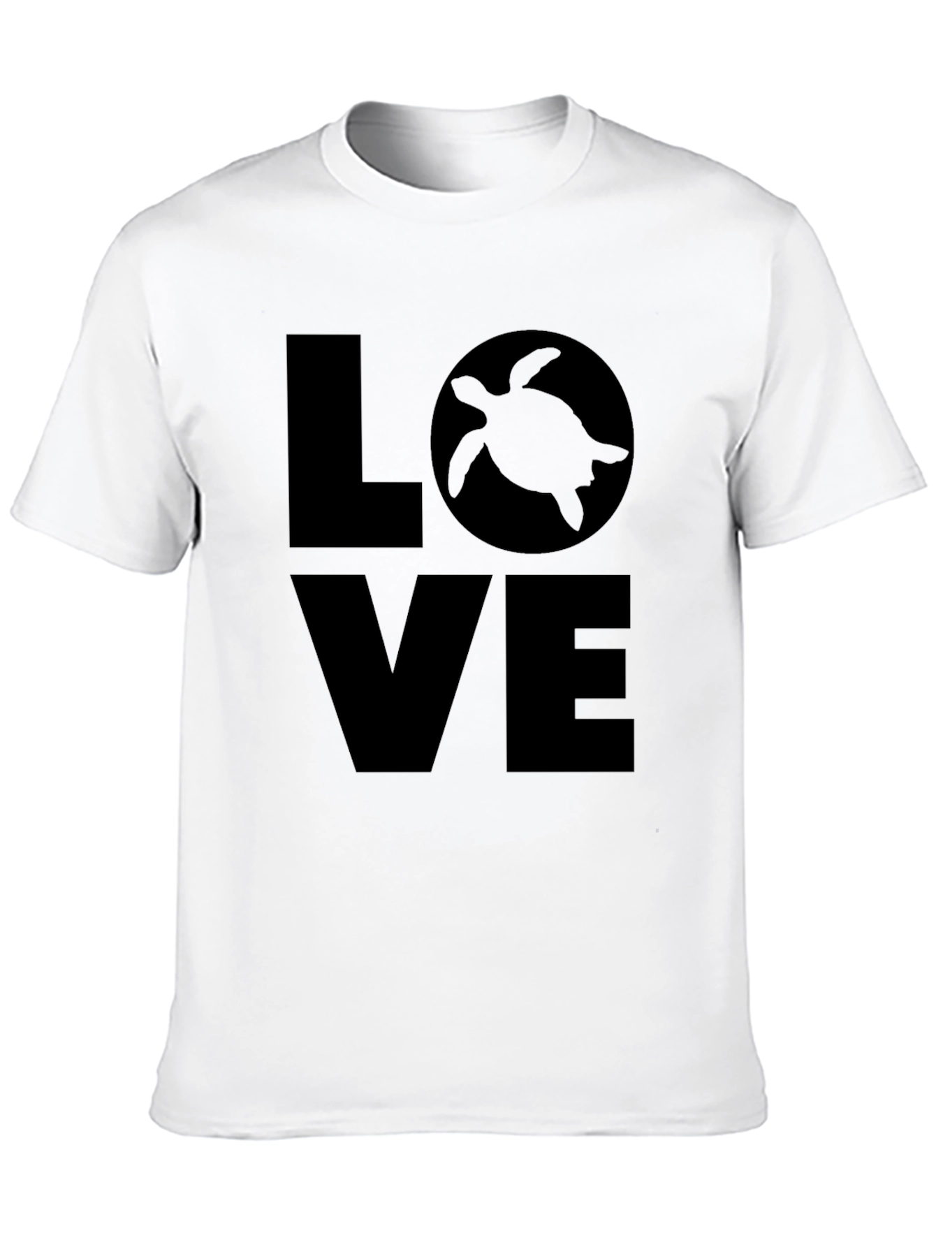 Love Turtle Black Graphic T-Shirt